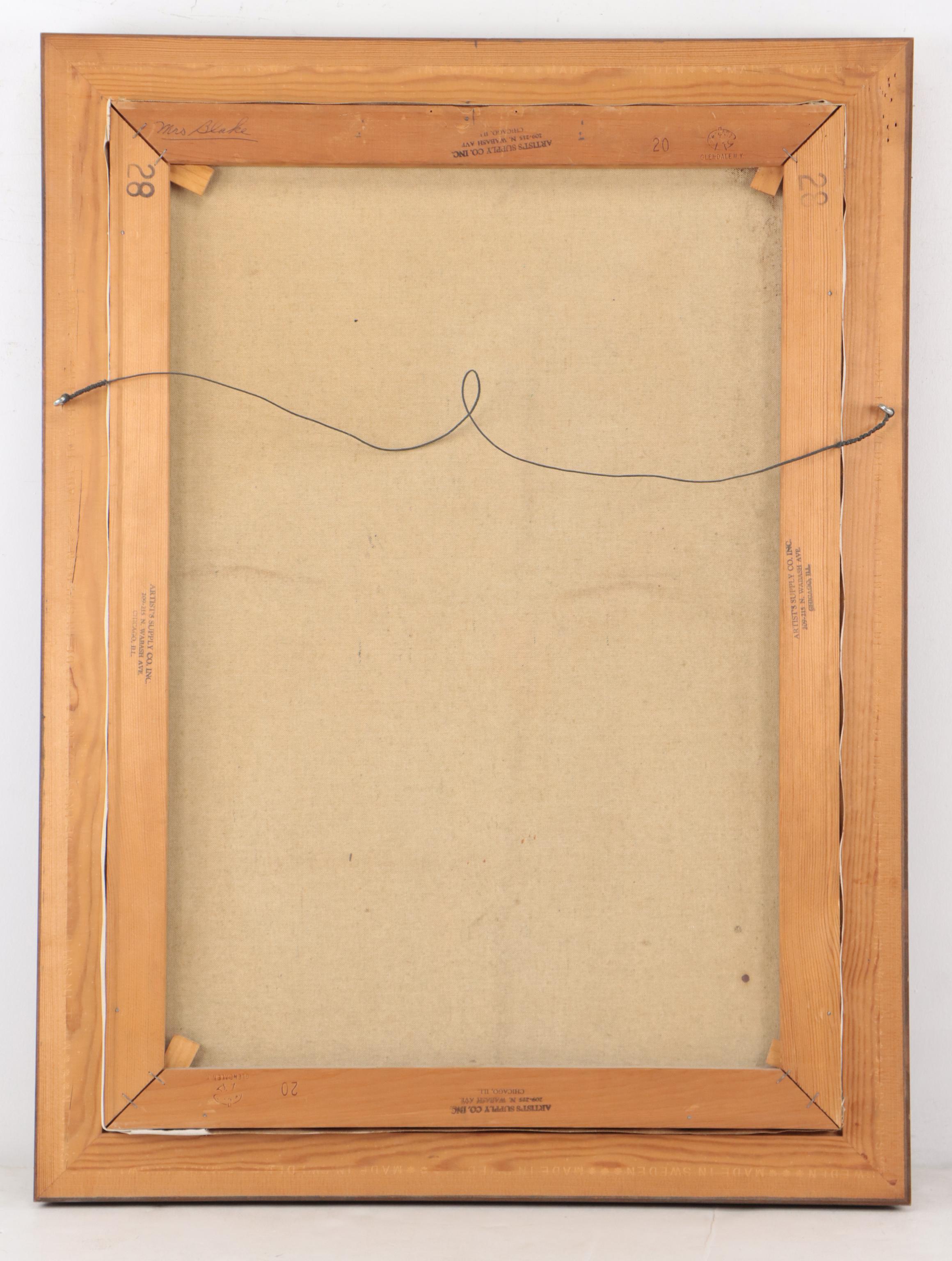 Portrait Oil Painting of Man with Vase