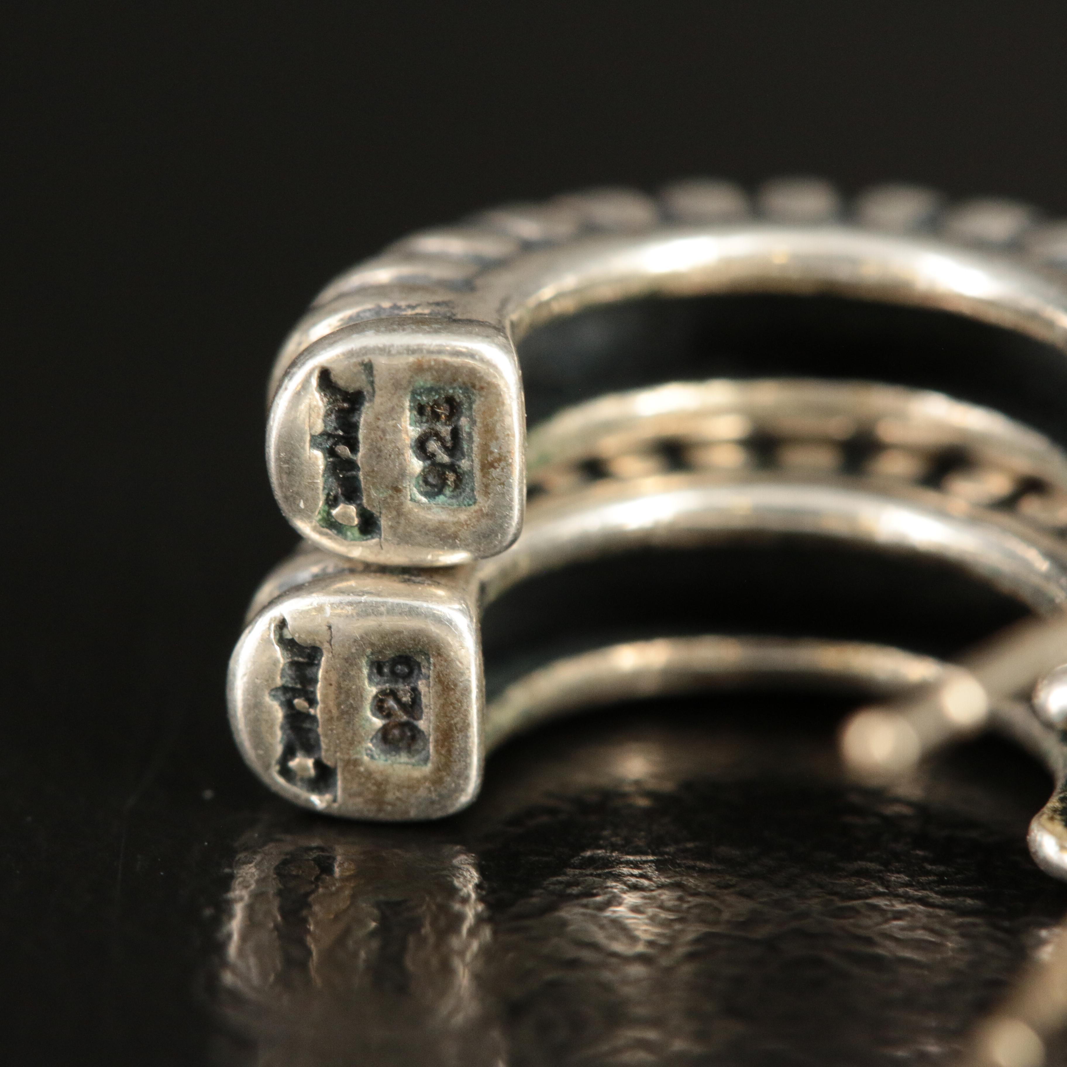 Caviar by Lagos Sterling Fluted Hoop Earrings