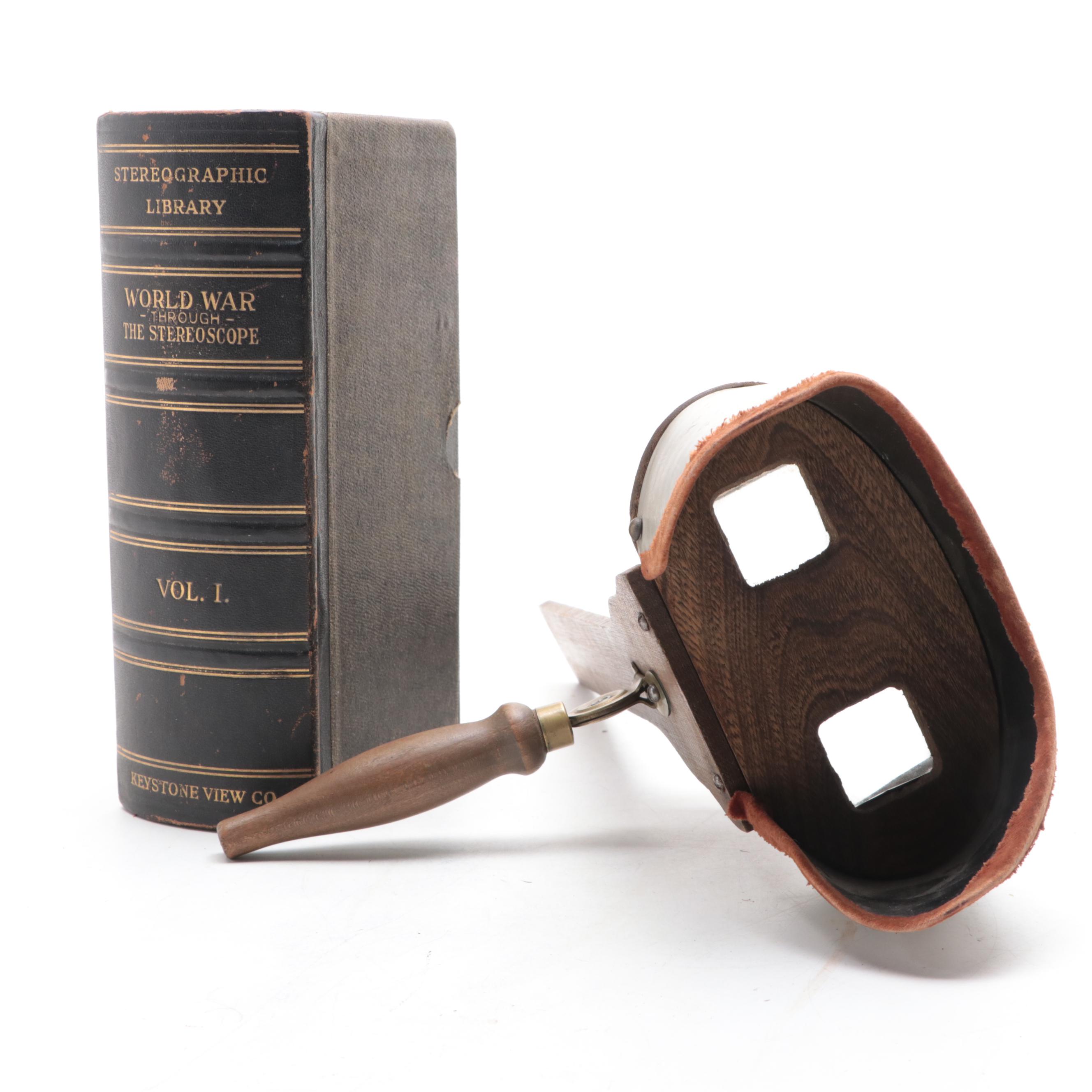 Stereoscope with Keystone World War View Cards, Early 20th Century