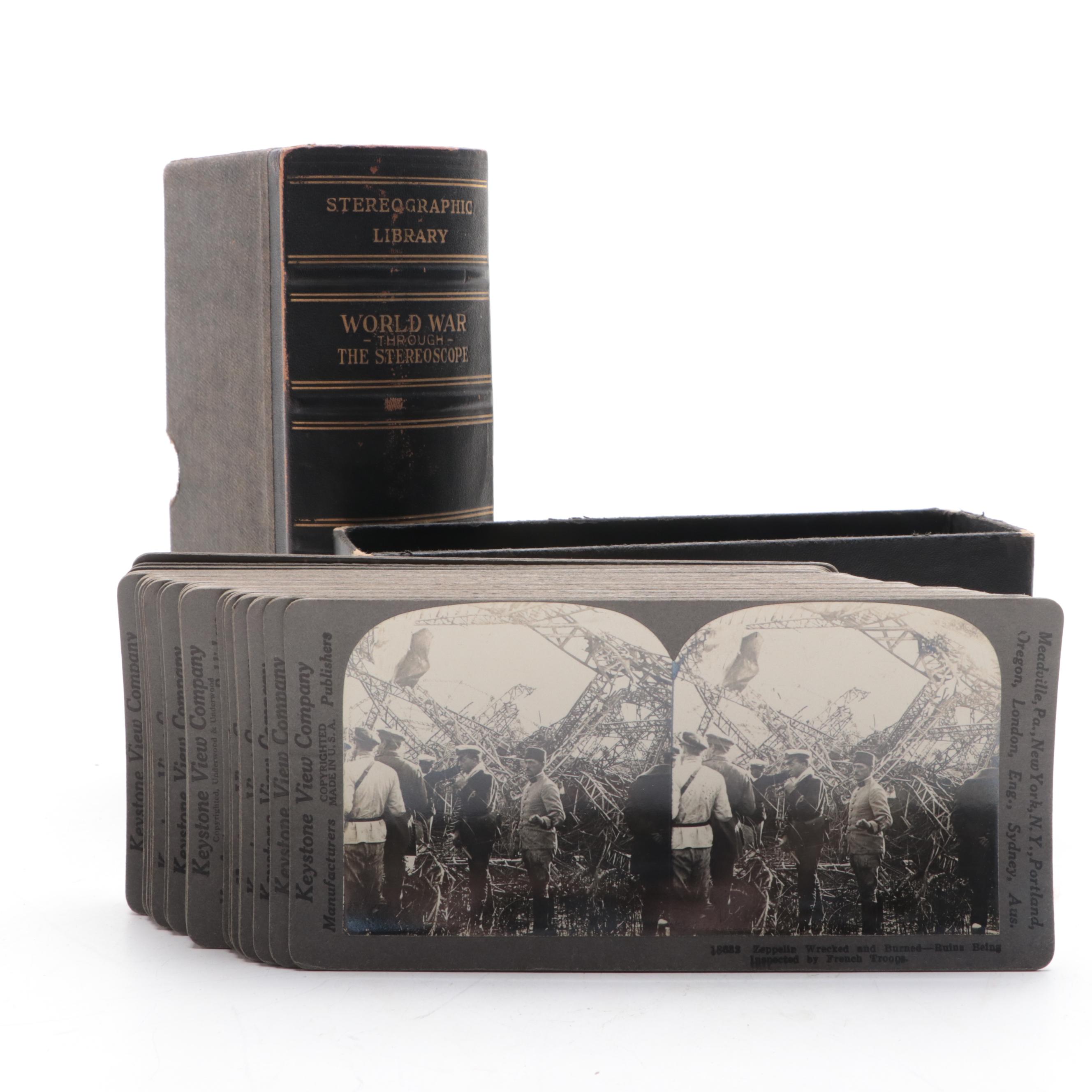 Stereoscope with Keystone World War View Cards, Early 20th Century