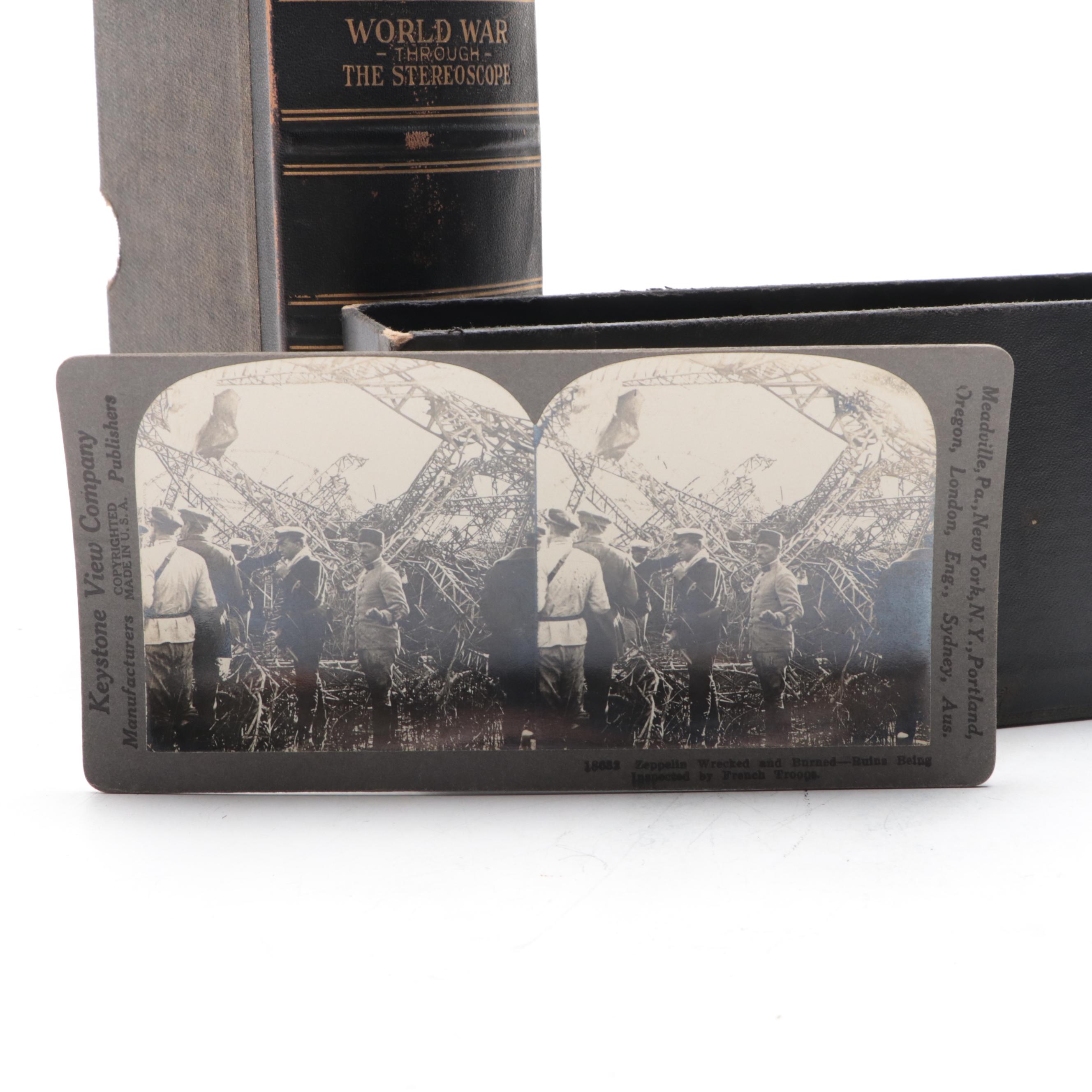 Stereoscope with Keystone World War View Cards, Early 20th Century