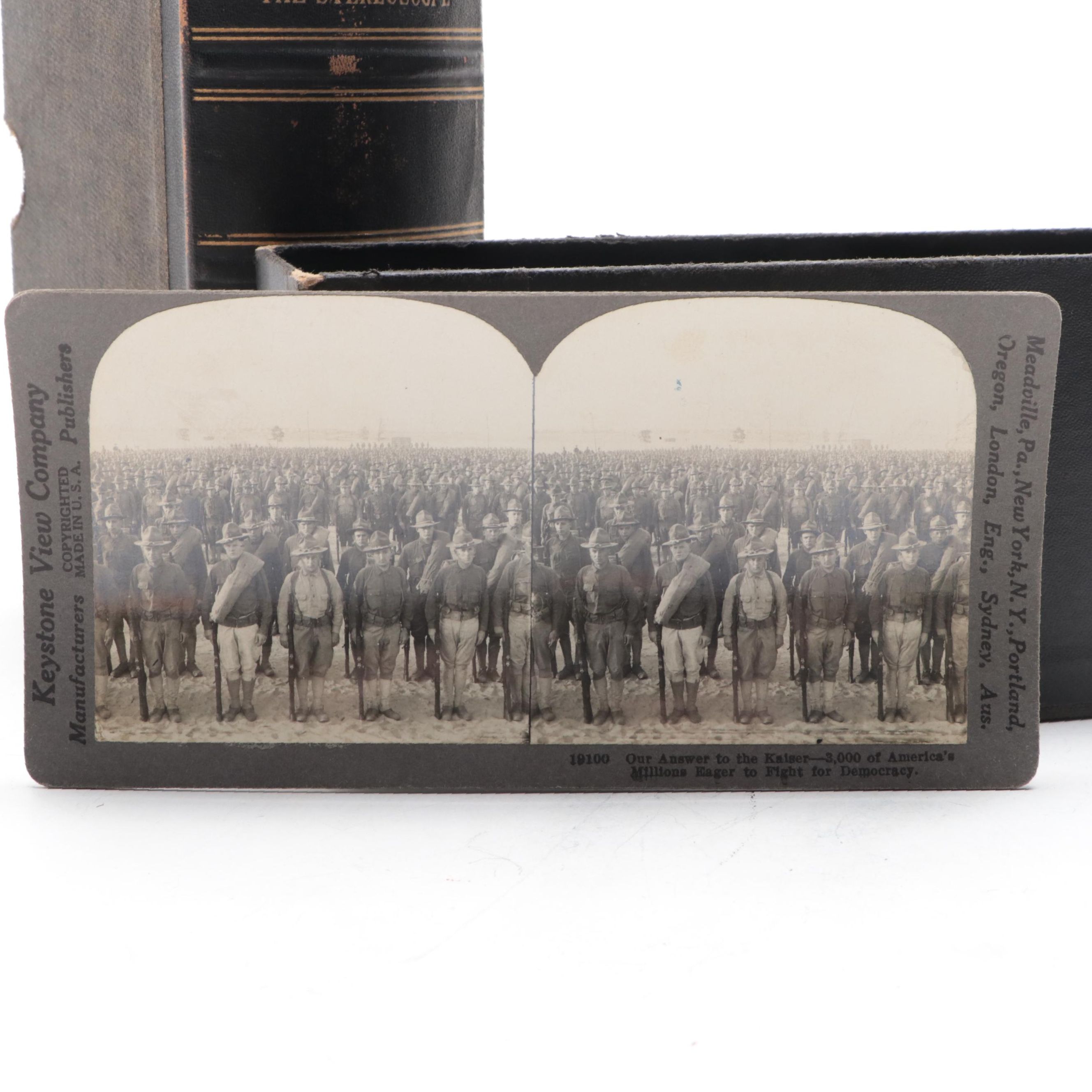 Stereoscope with Keystone World War View Cards, Early 20th Century
