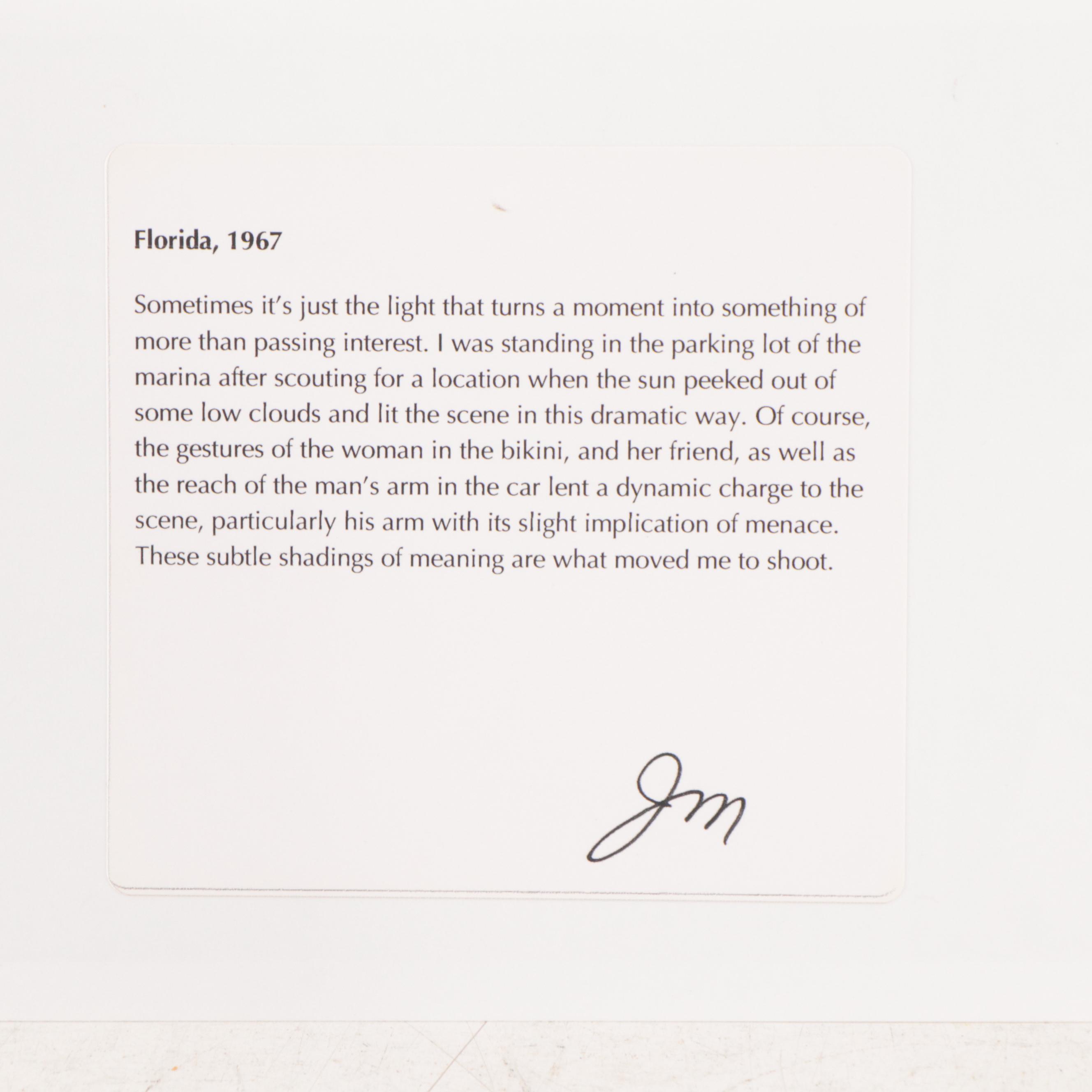 Joel Meyerowitz Digital Photograph of Street Scene "Florida, 1967"