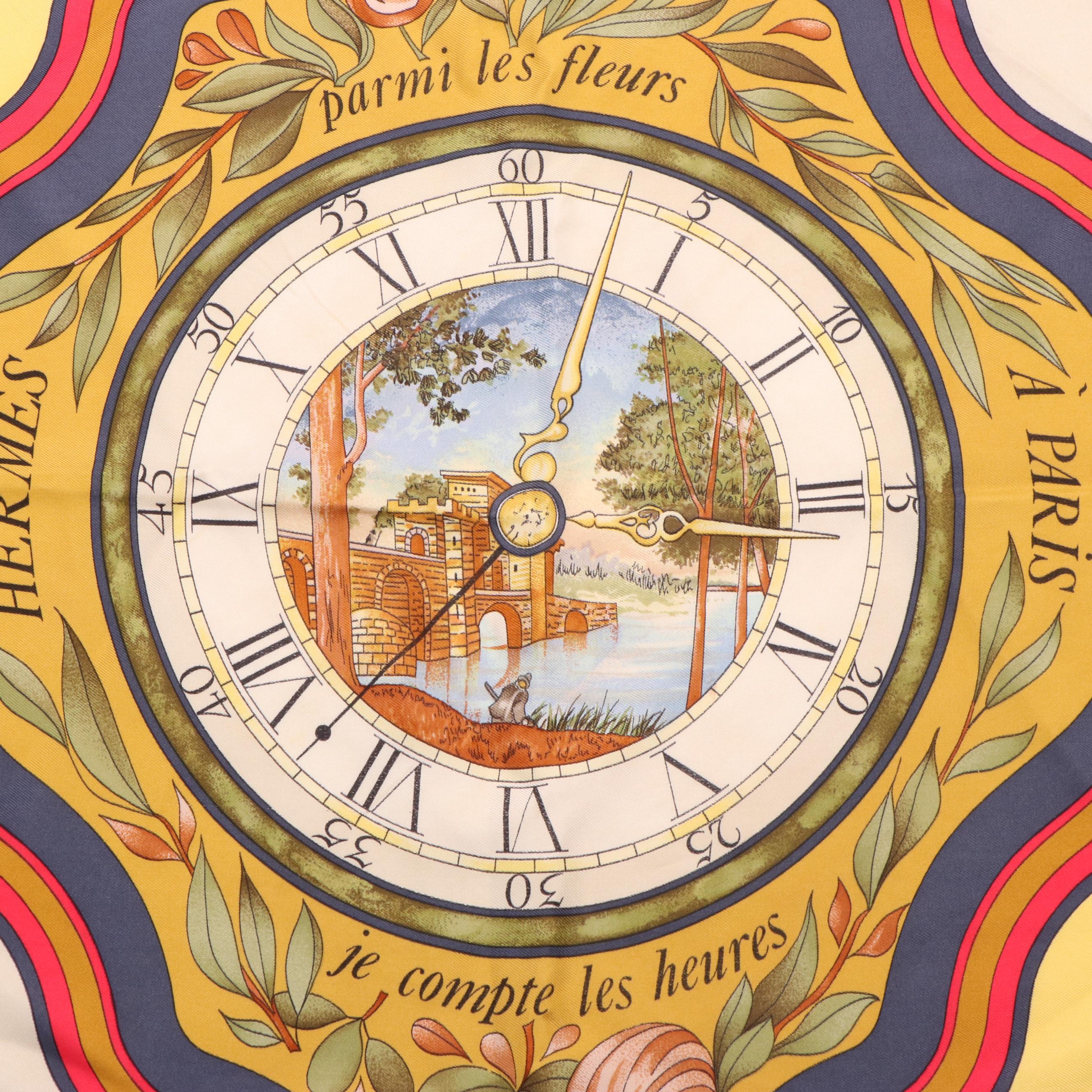 Hermès "Parmi les Fleurs" Scarf in Silk Twill