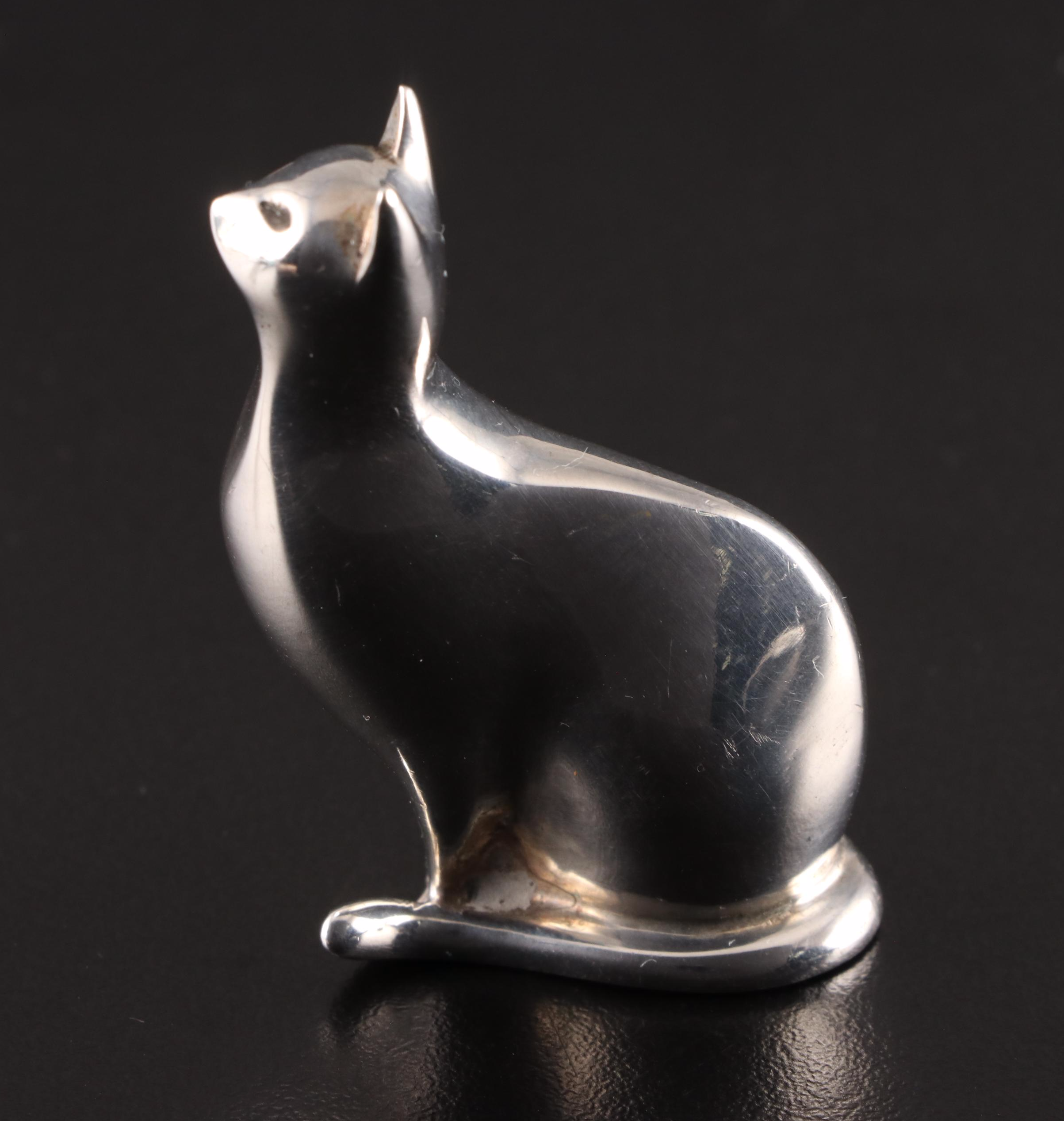 Tiffany & Co. Sterling Silver Cat Figurine