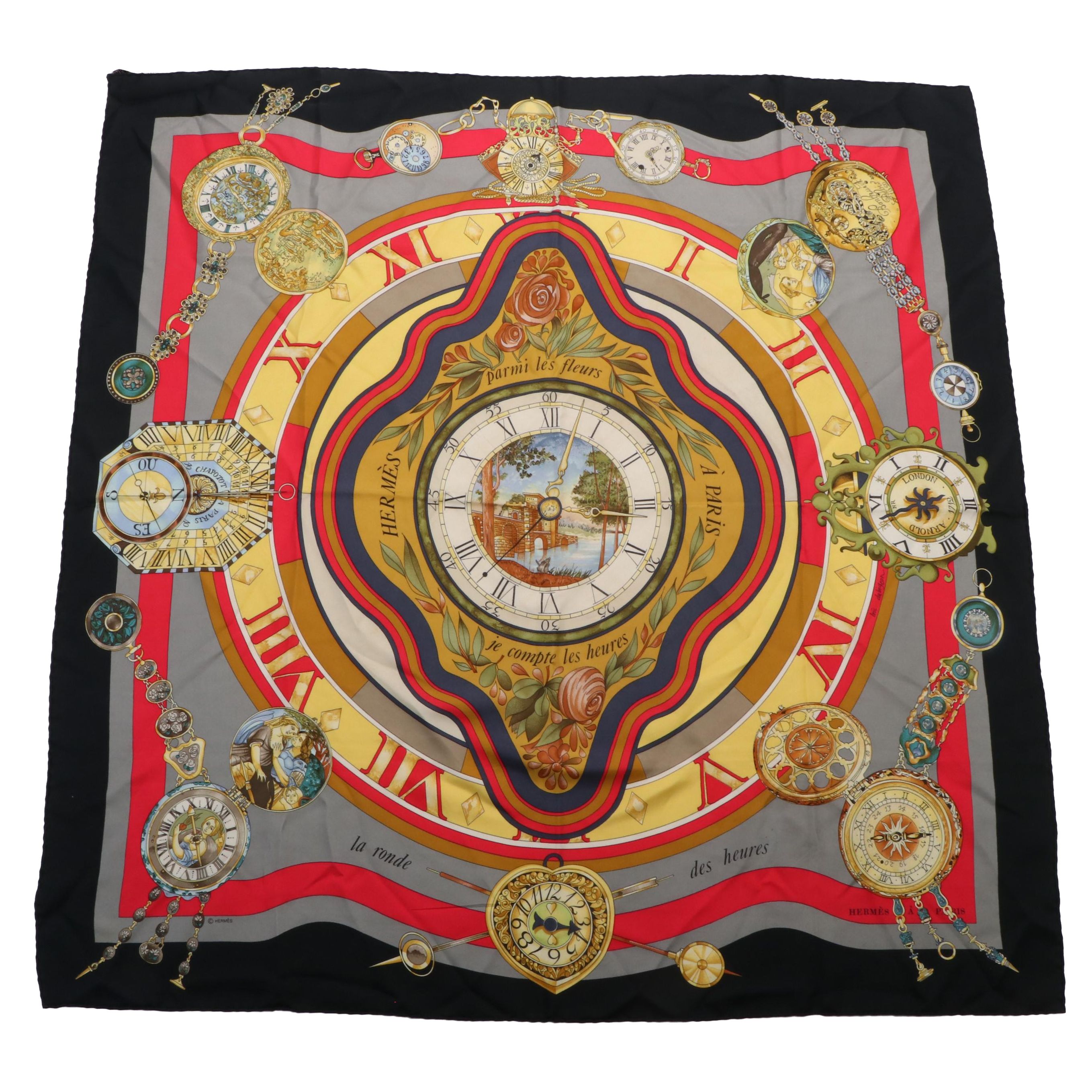 Hermès "Parmi les Fleurs" Scarf in Silk Twill