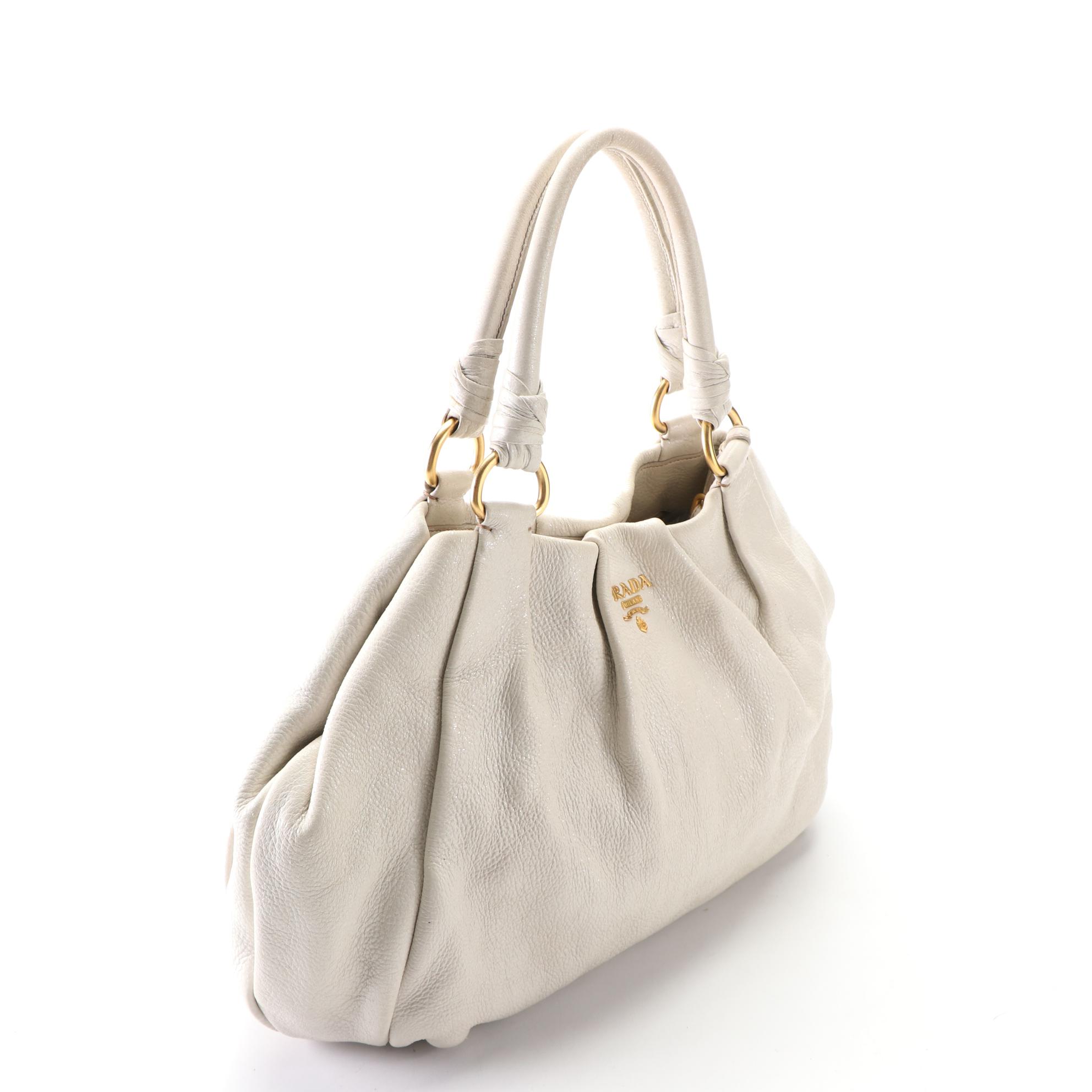 Prada Hobo Shoulder Bag in Cervo Lux Leather