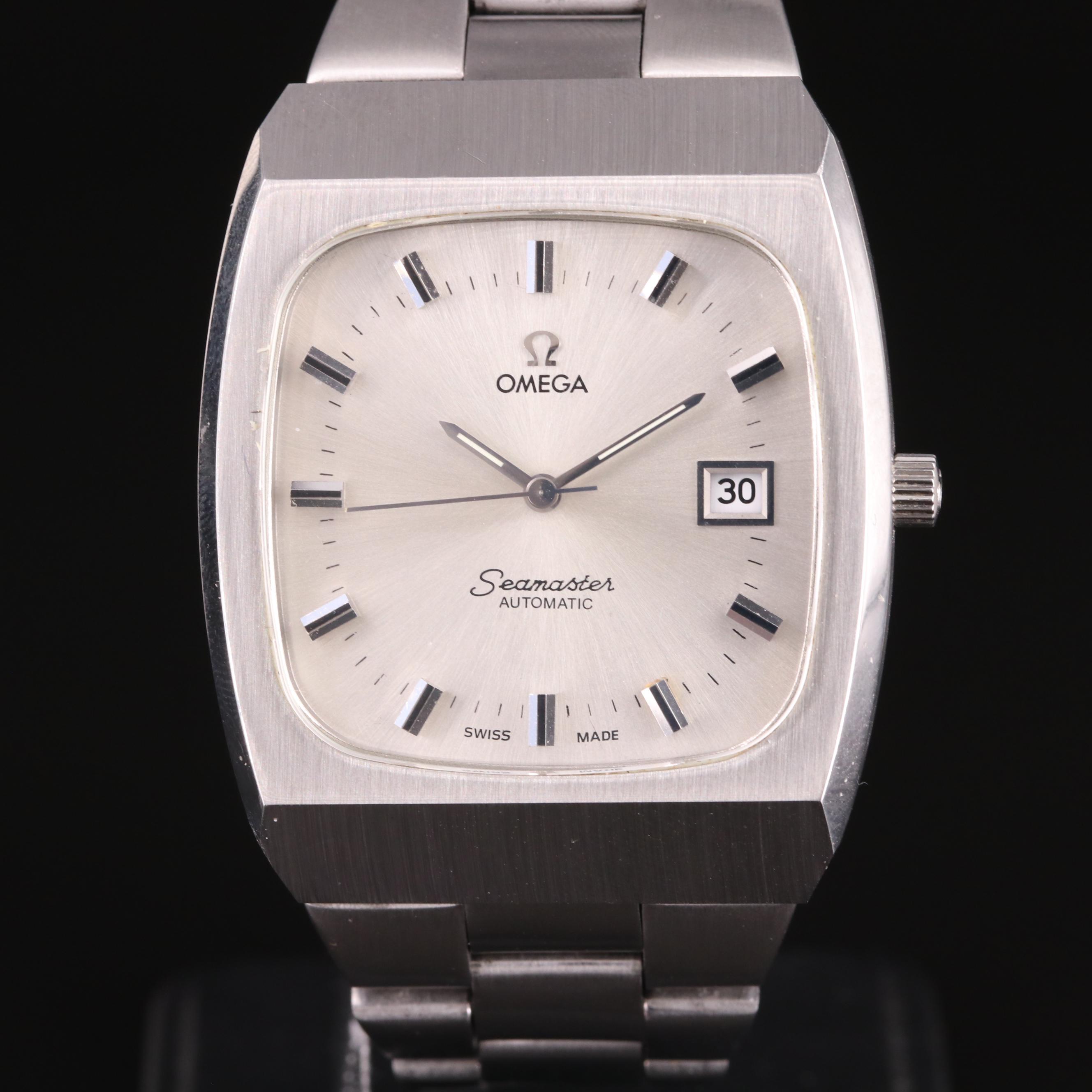 1974 Omega "Big Square" Seamaster Stainless Steel Watch