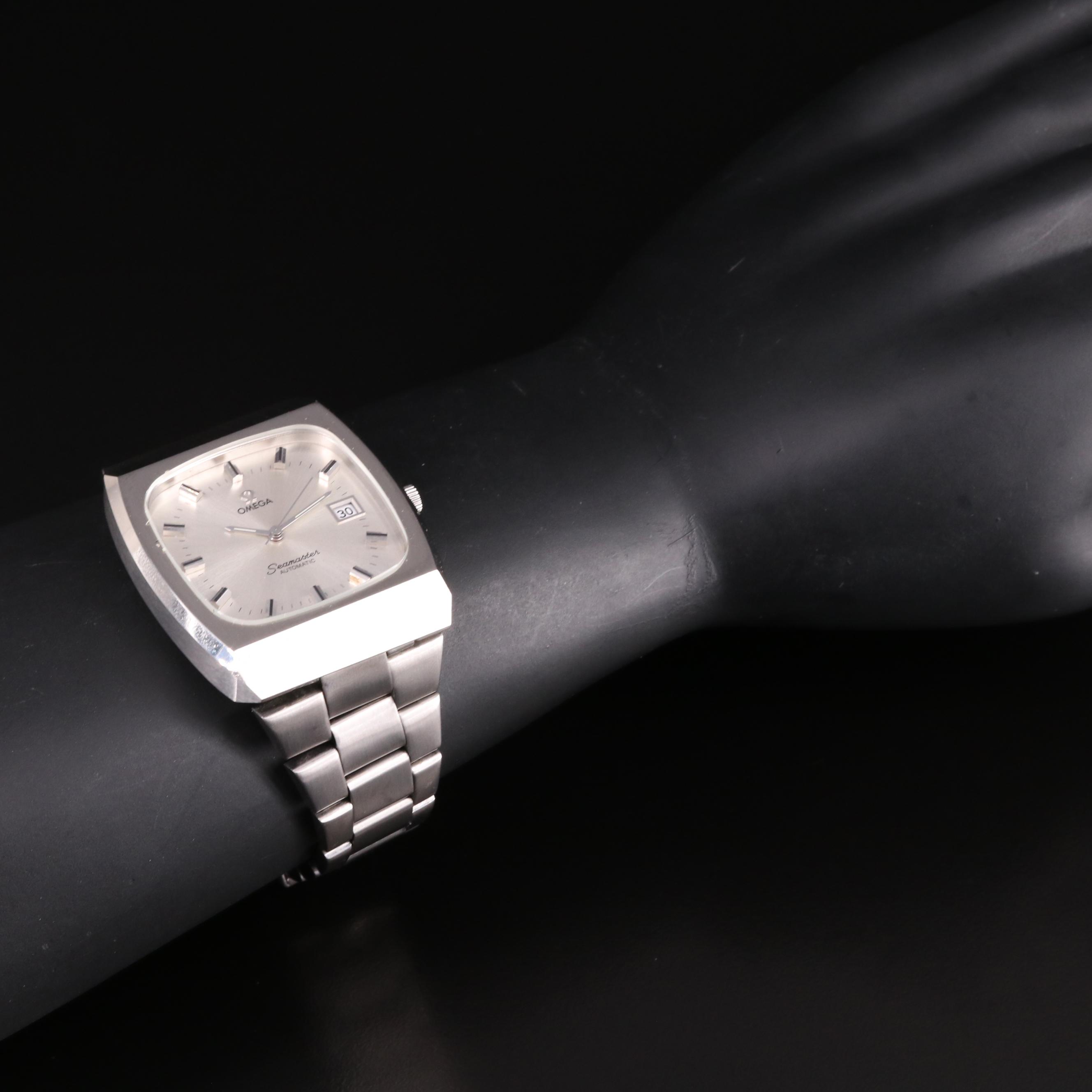 1974 Omega "Big Square" Seamaster Stainless Steel Watch