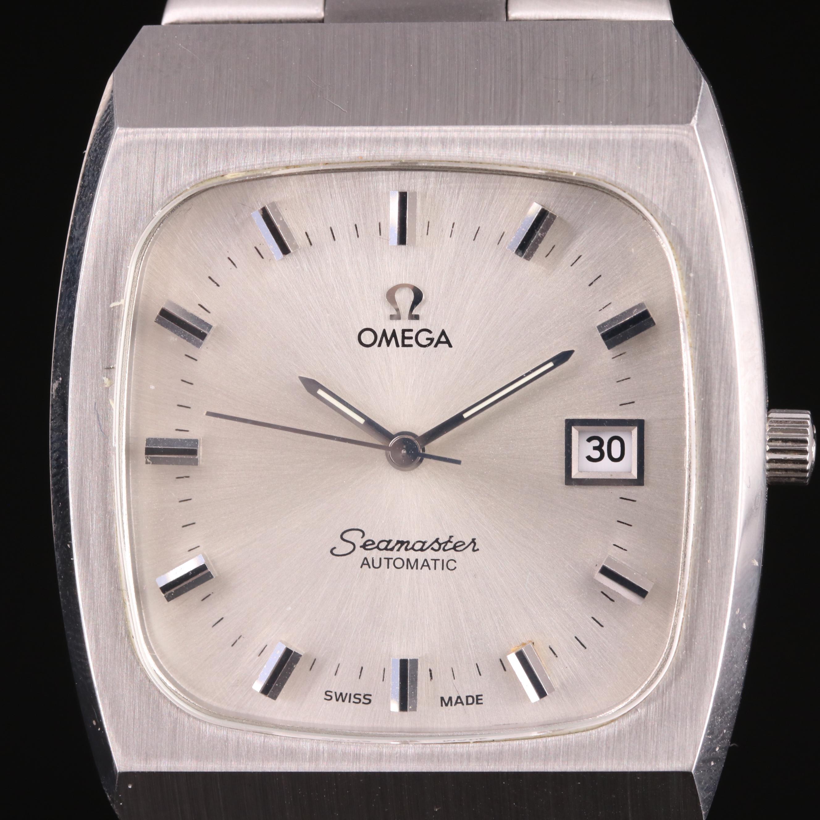 1974 Omega "Big Square" Seamaster Stainless Steel Watch