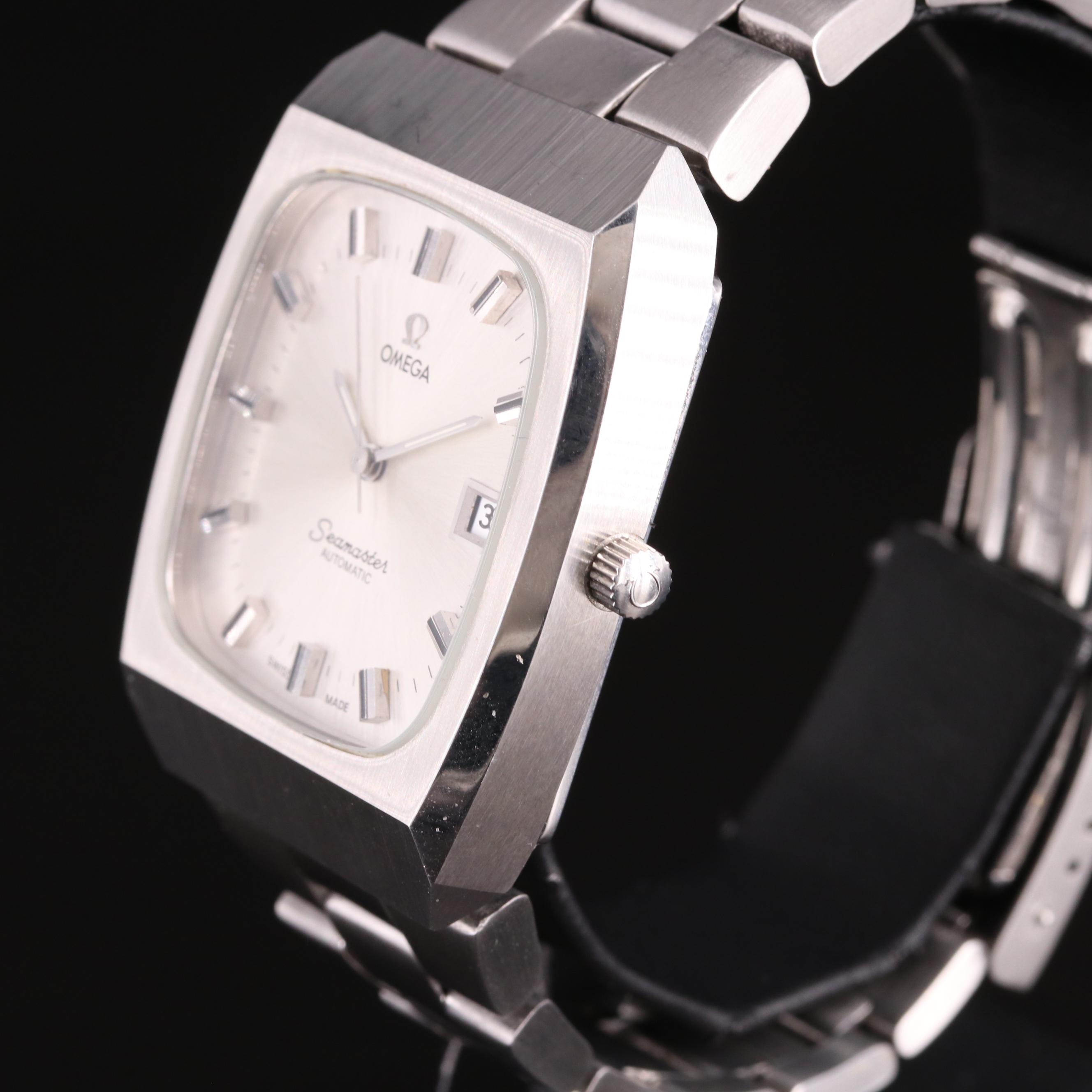 1974 Omega "Big Square" Seamaster Stainless Steel Watch