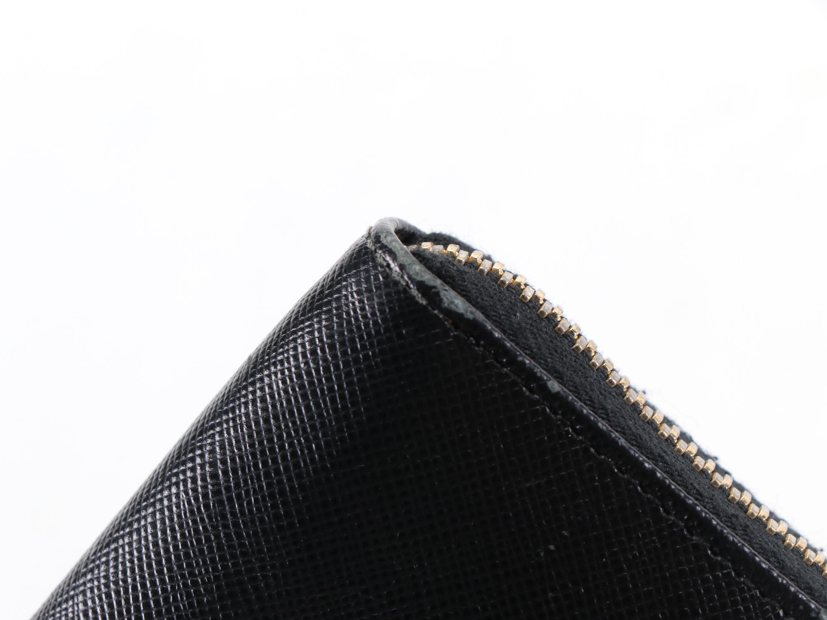 Prada Long Wallet in Black Saffiano Leather