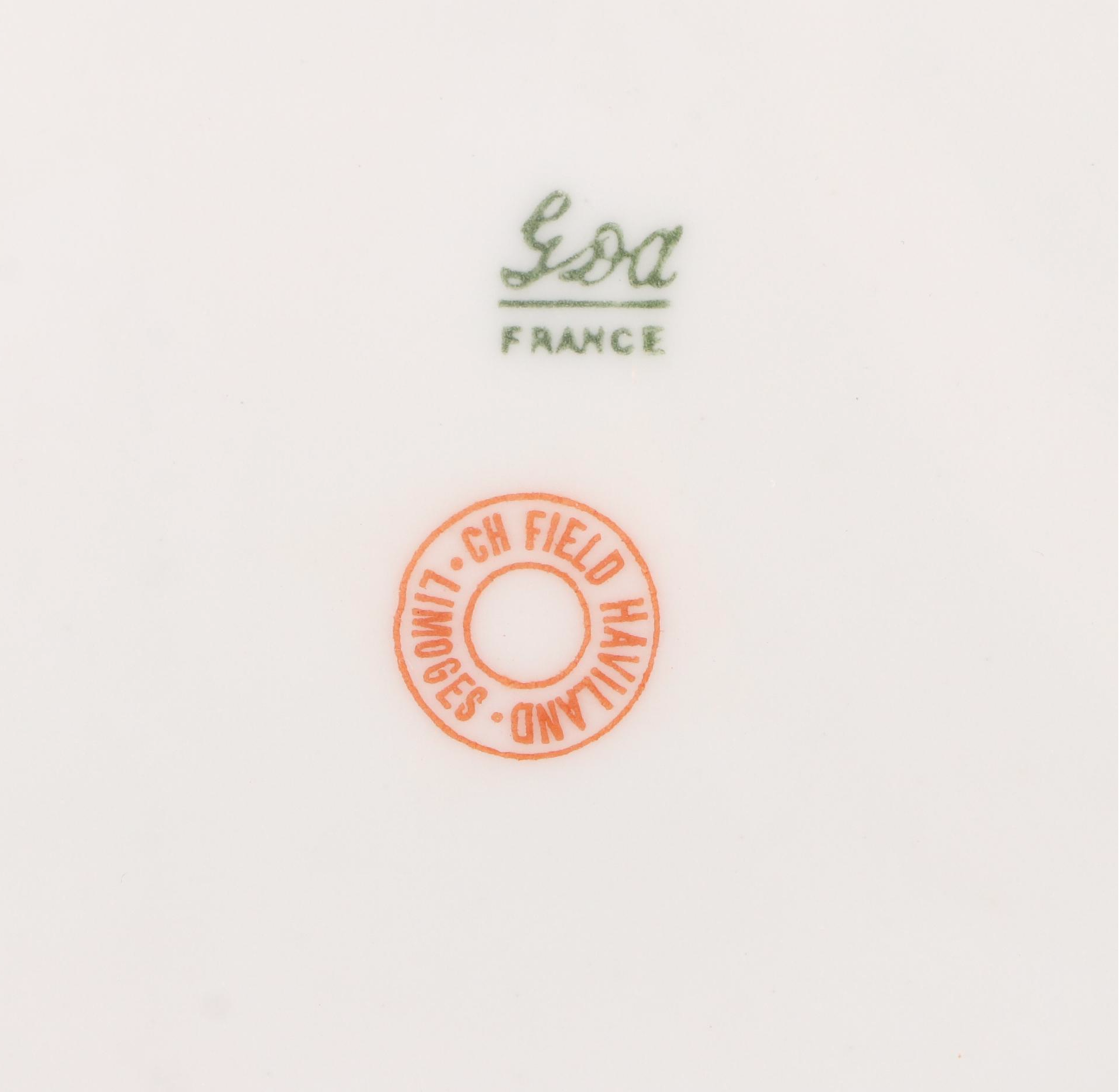 GDA Limoges France Porcelain Dinner Plates, Mid to Late 20th Century