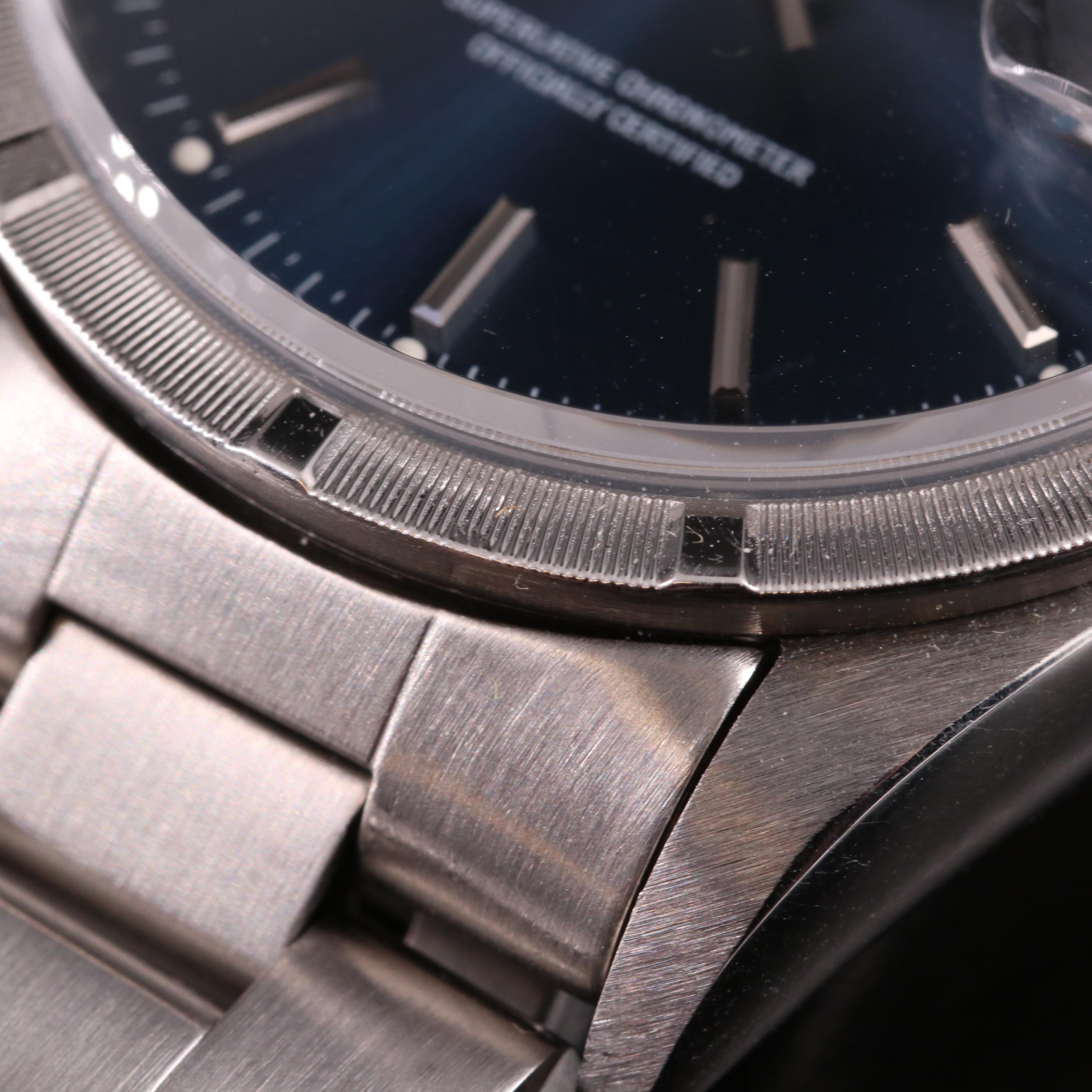 1995 Rolex Oyster Perpetual Date Blue Dial Watch