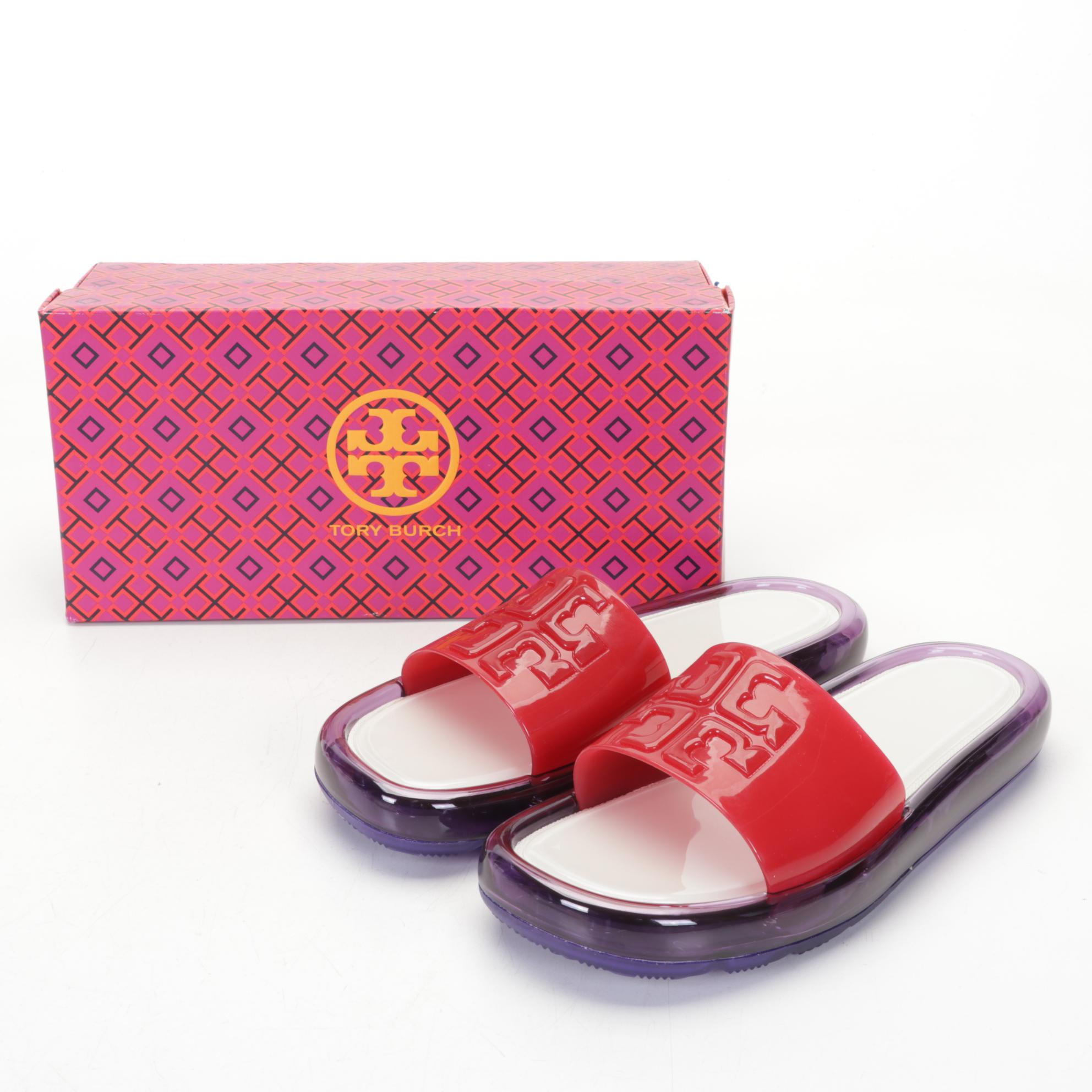Tory Burch "Bubble Jelly" Slides, Chain Link Cross Body Bag, and More