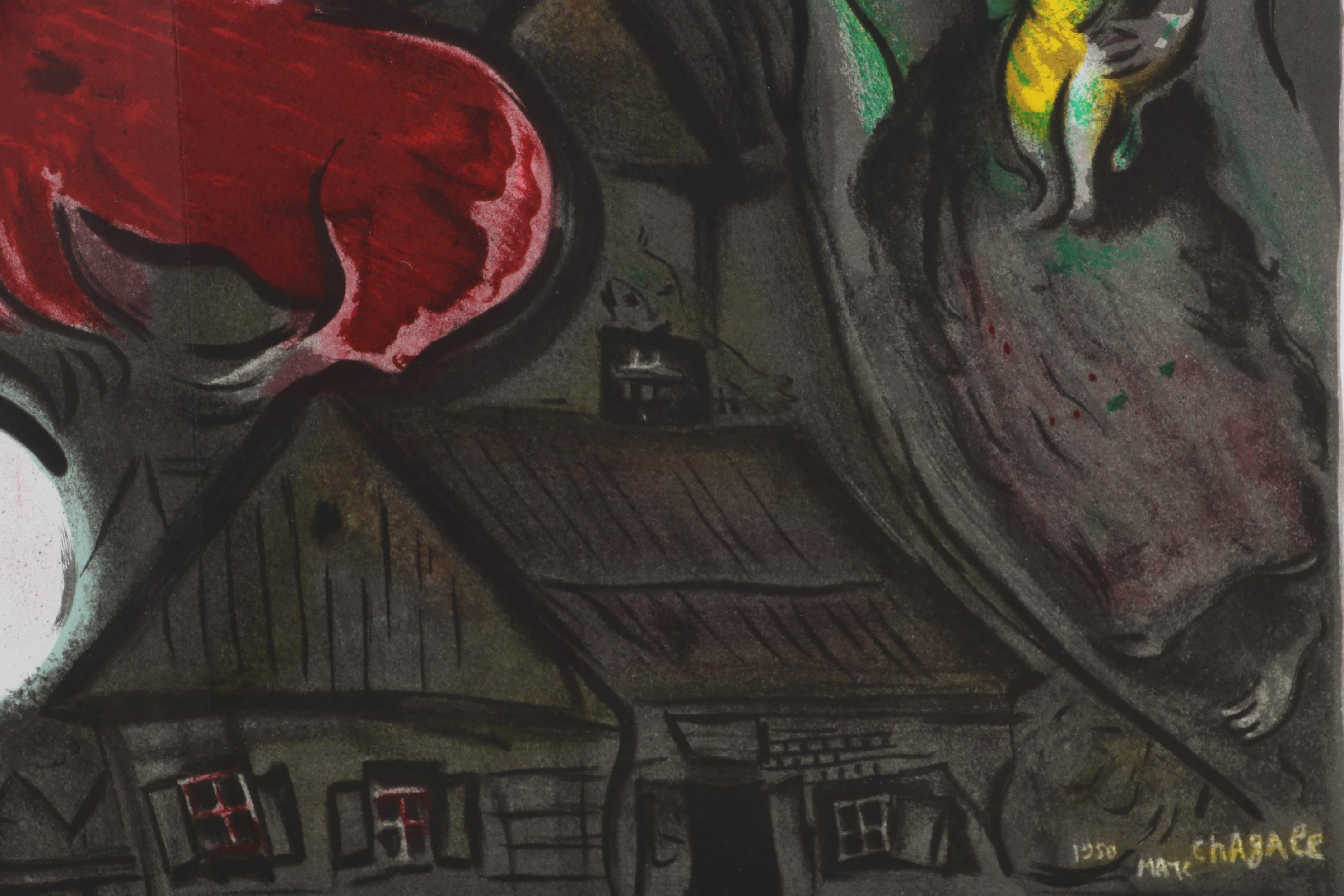 Marc Chagall Double-Page Color Lithograph "Mystical Crucifixion," 1950