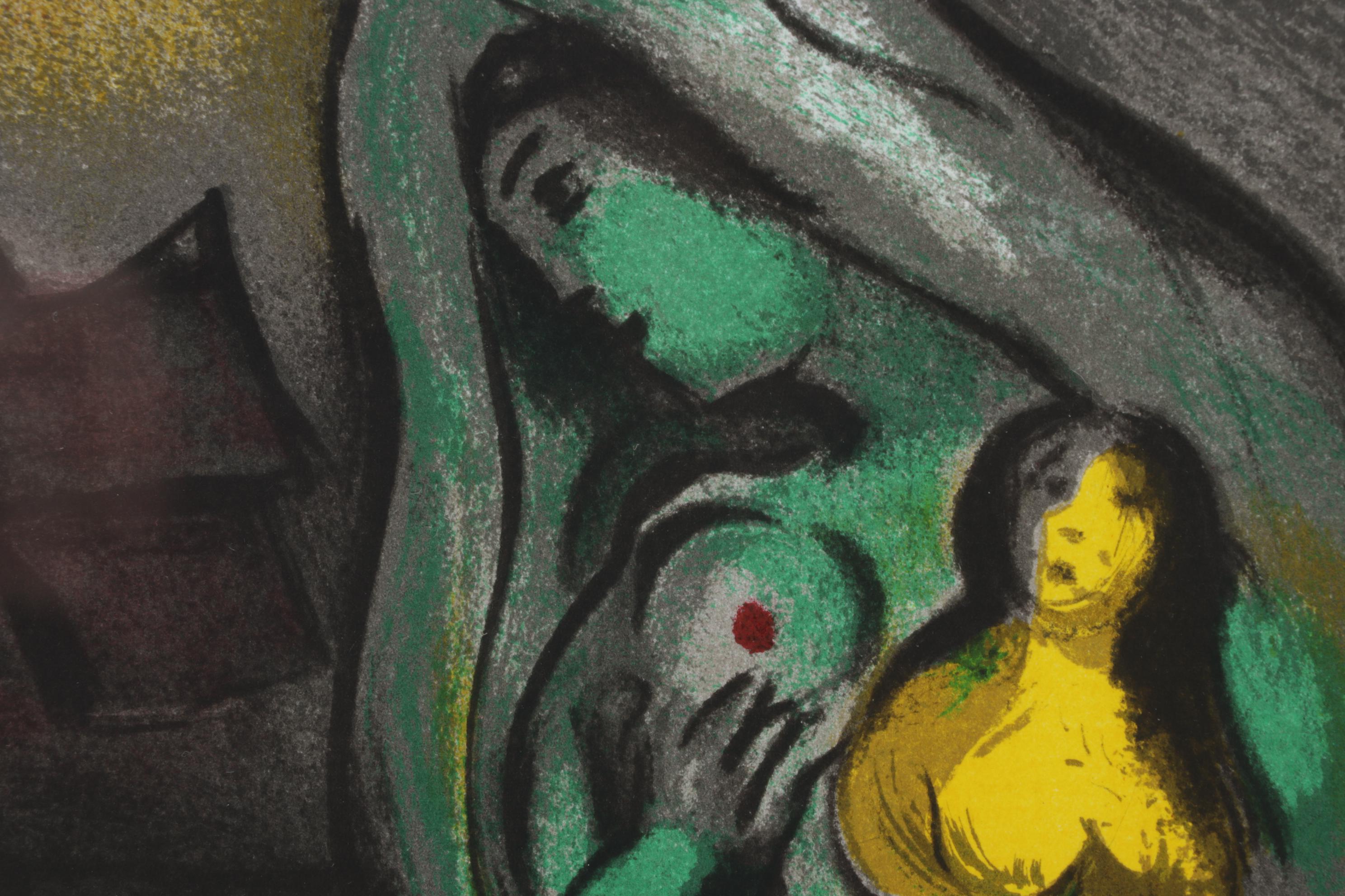 Marc Chagall Double-Page Color Lithograph "Mystical Crucifixion," 1950