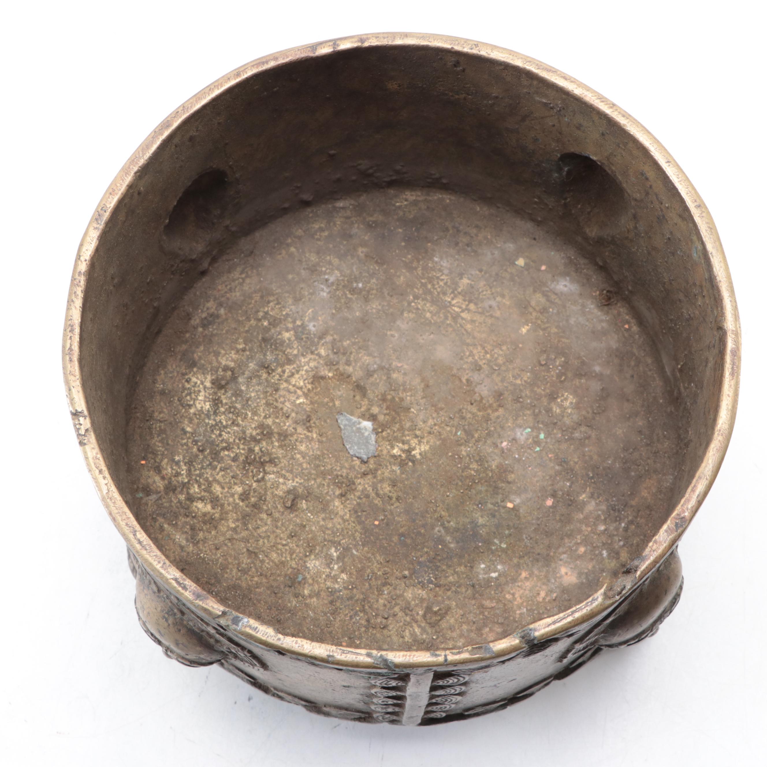 African Baule Bronze Alloy Box