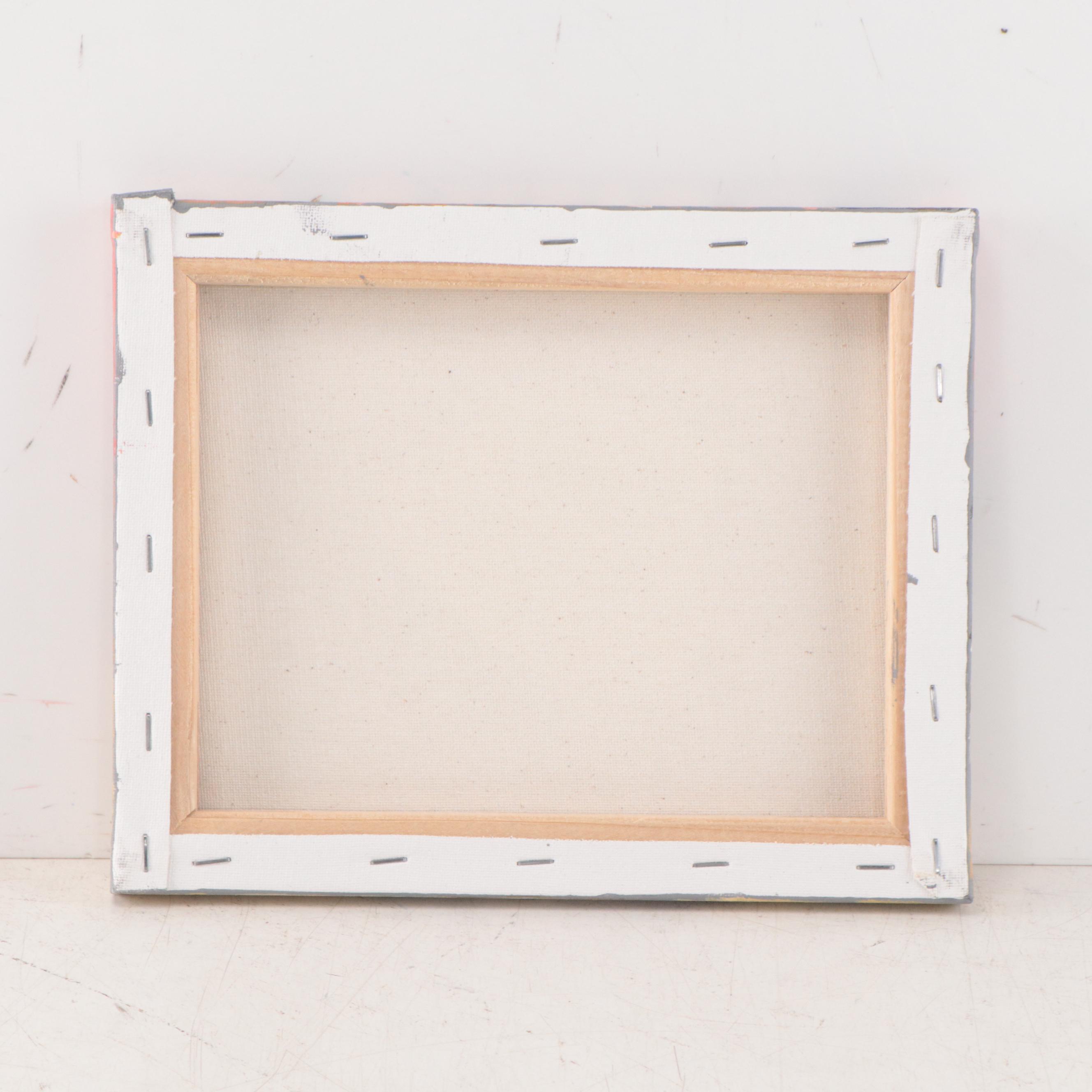 Marc Broadway Acrylic Painting of Cat, 21st Century