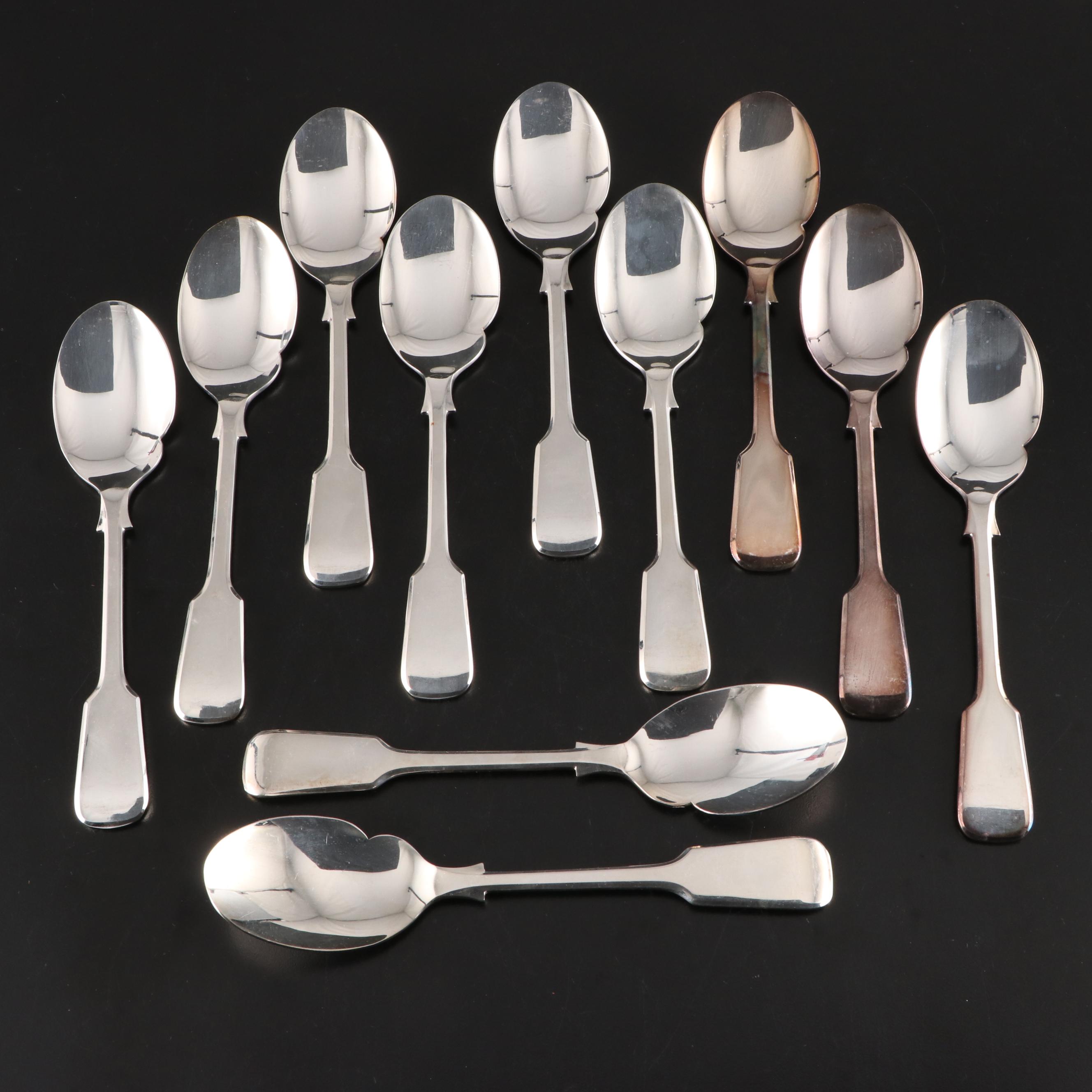 Elkington & Co. Silver Plate Marrow Spoon with Silver Plate Collection