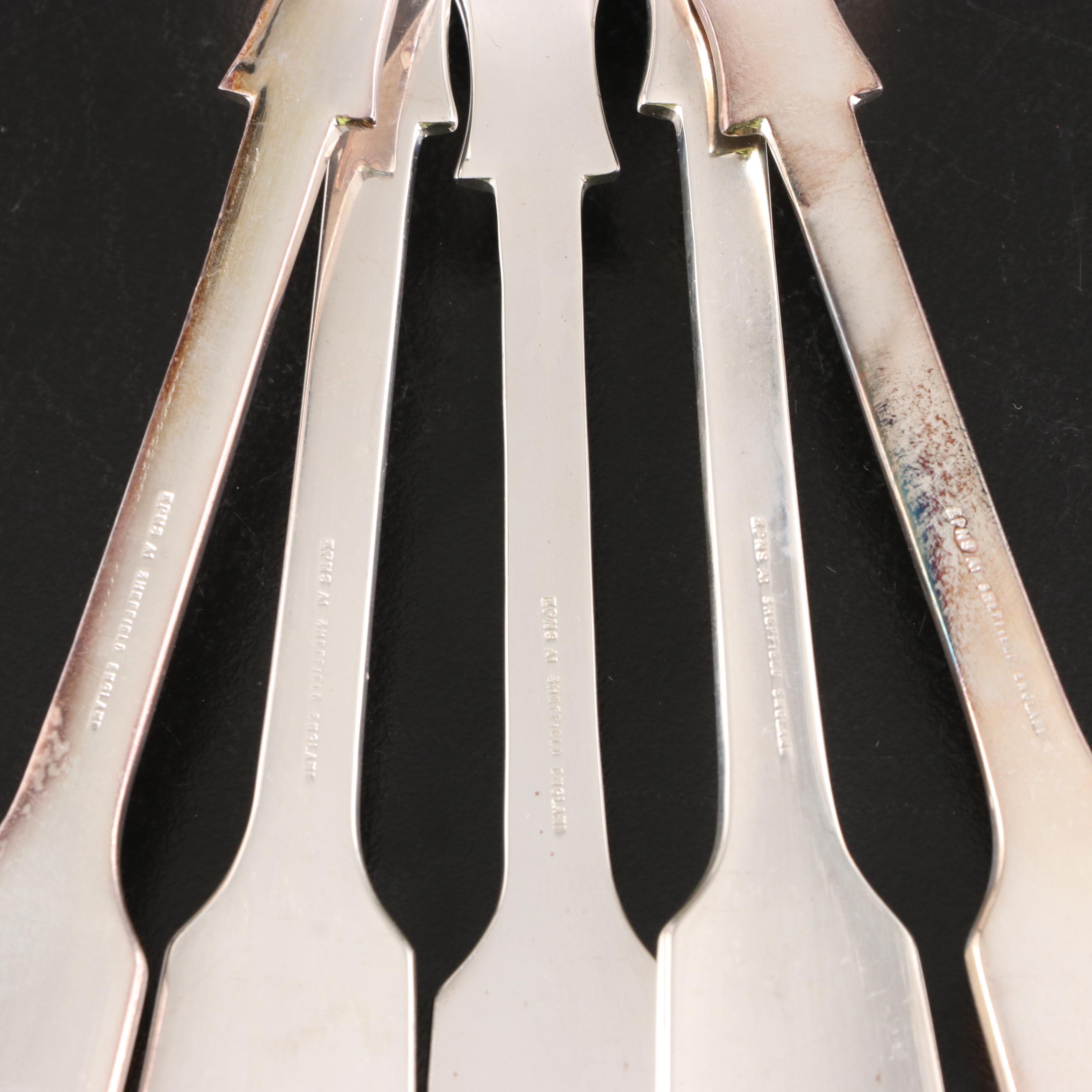 Elkington & Co. Silver Plate Marrow Spoon with Silver Plate Collection