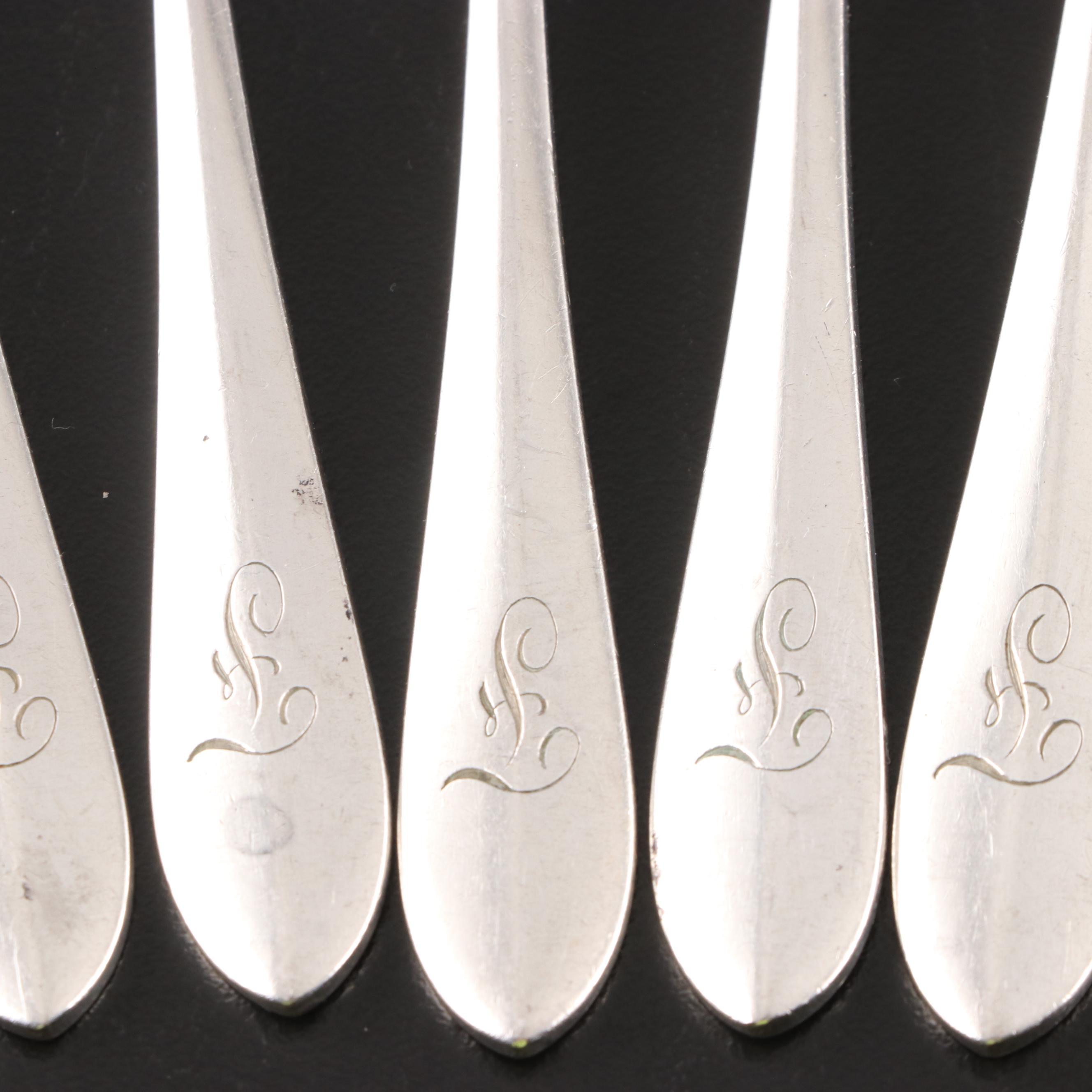 Elkington & Co. Silver Plate Marrow Spoon with Silver Plate Collection