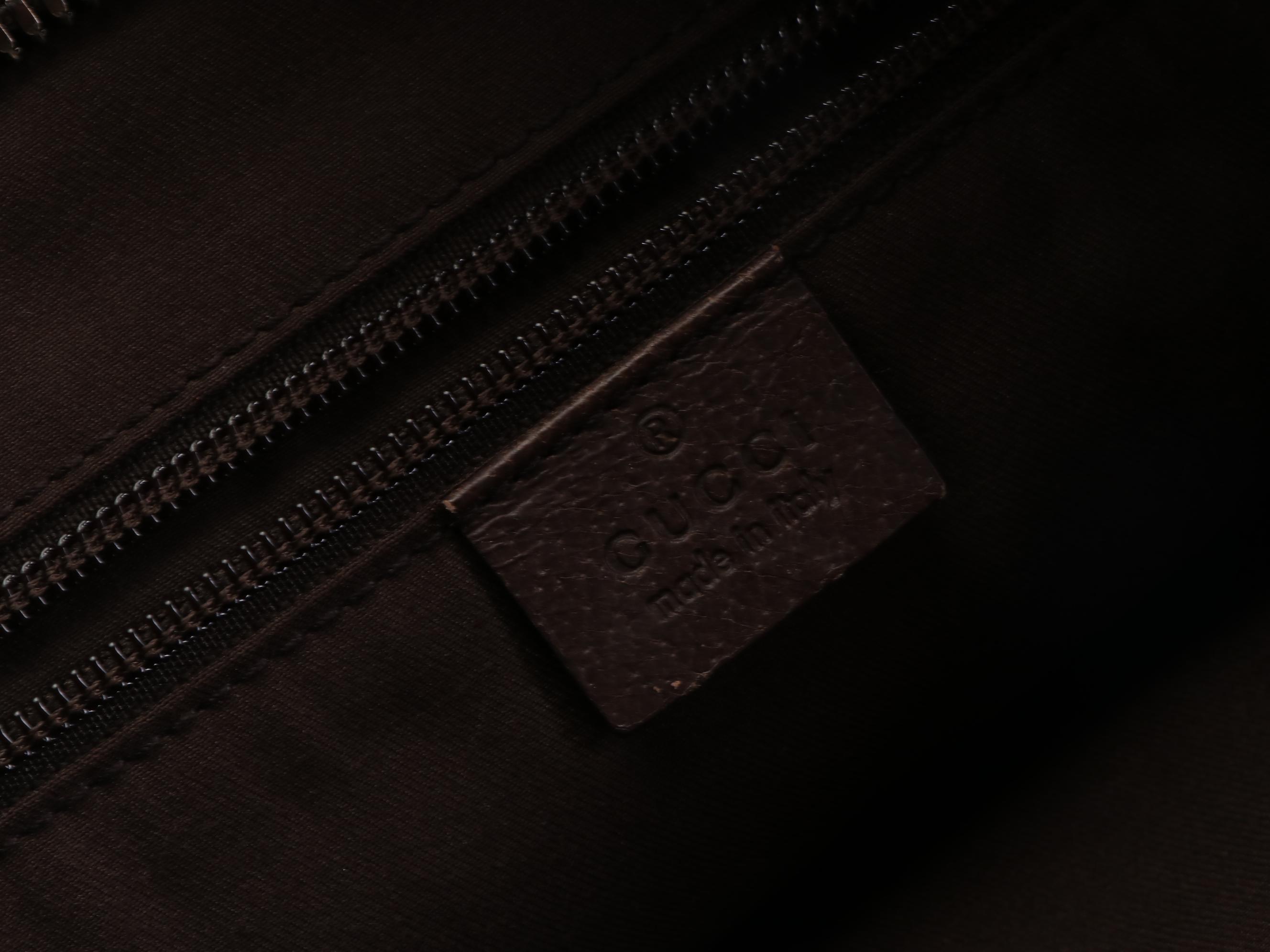 Gucci Crossbody Bag in GG Canvas and Cinghiale Leather