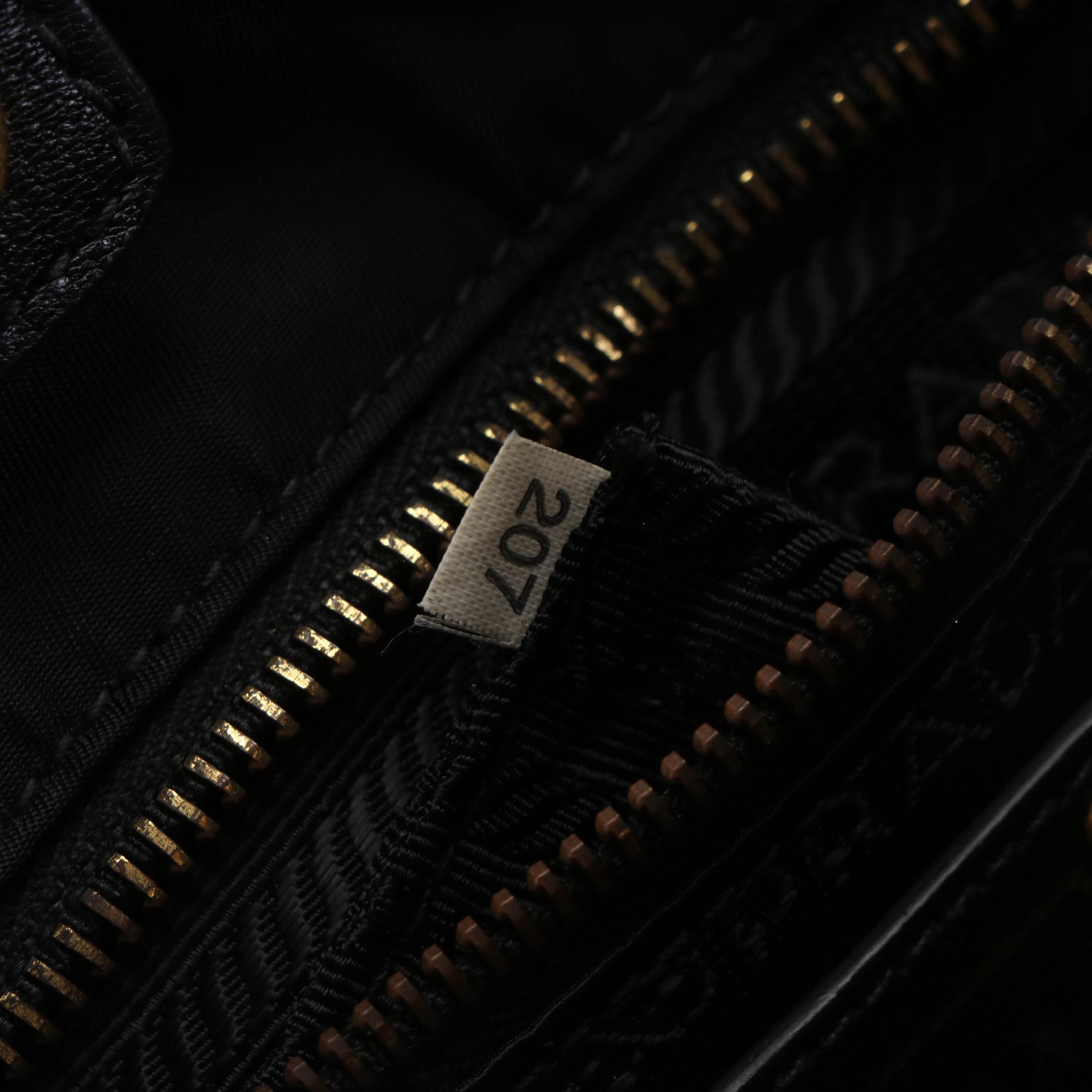 Prada Tessuto Two-Way Bag in Black Nylon and Leather Trim