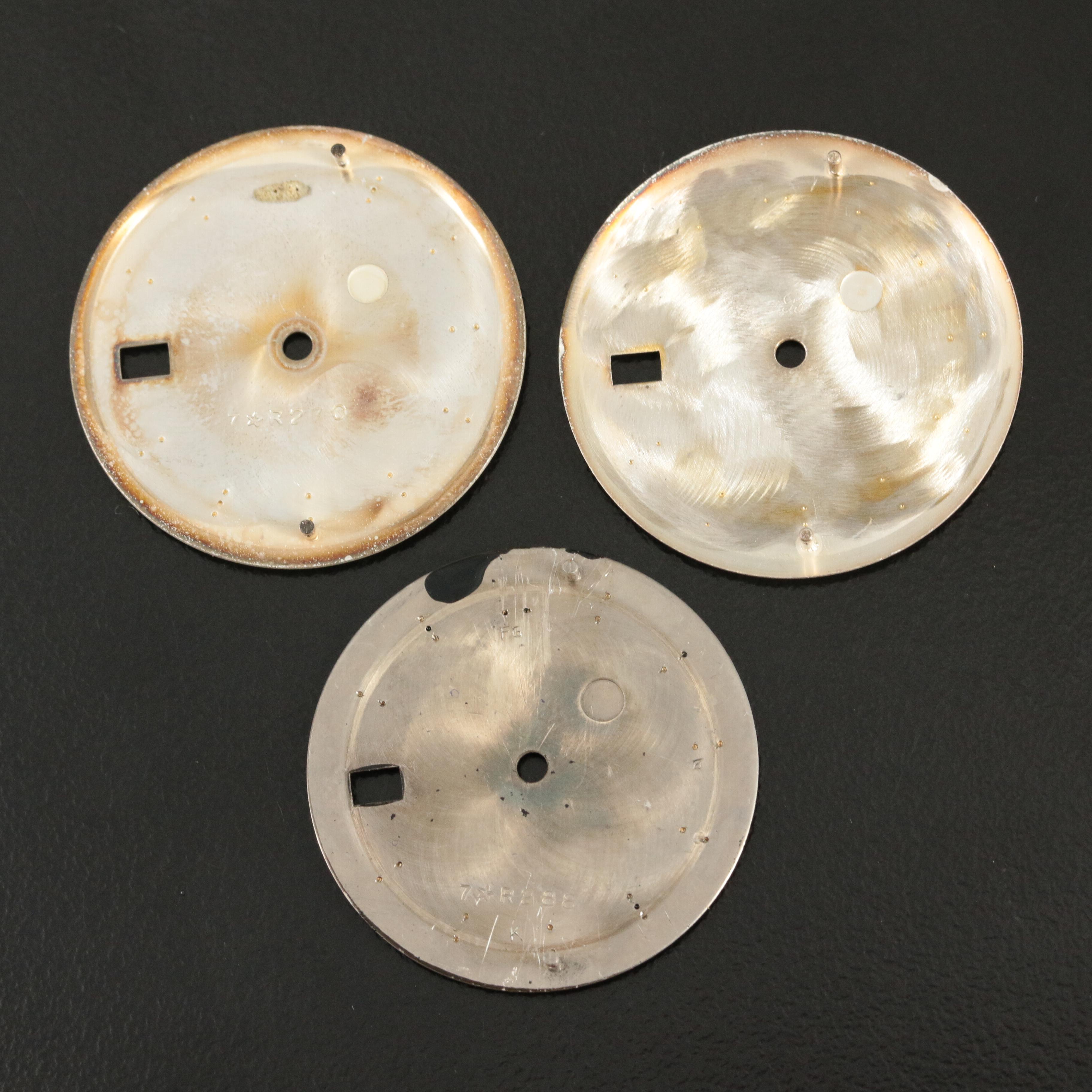 Trio of Rolex Dials Including Two "Sigmas"