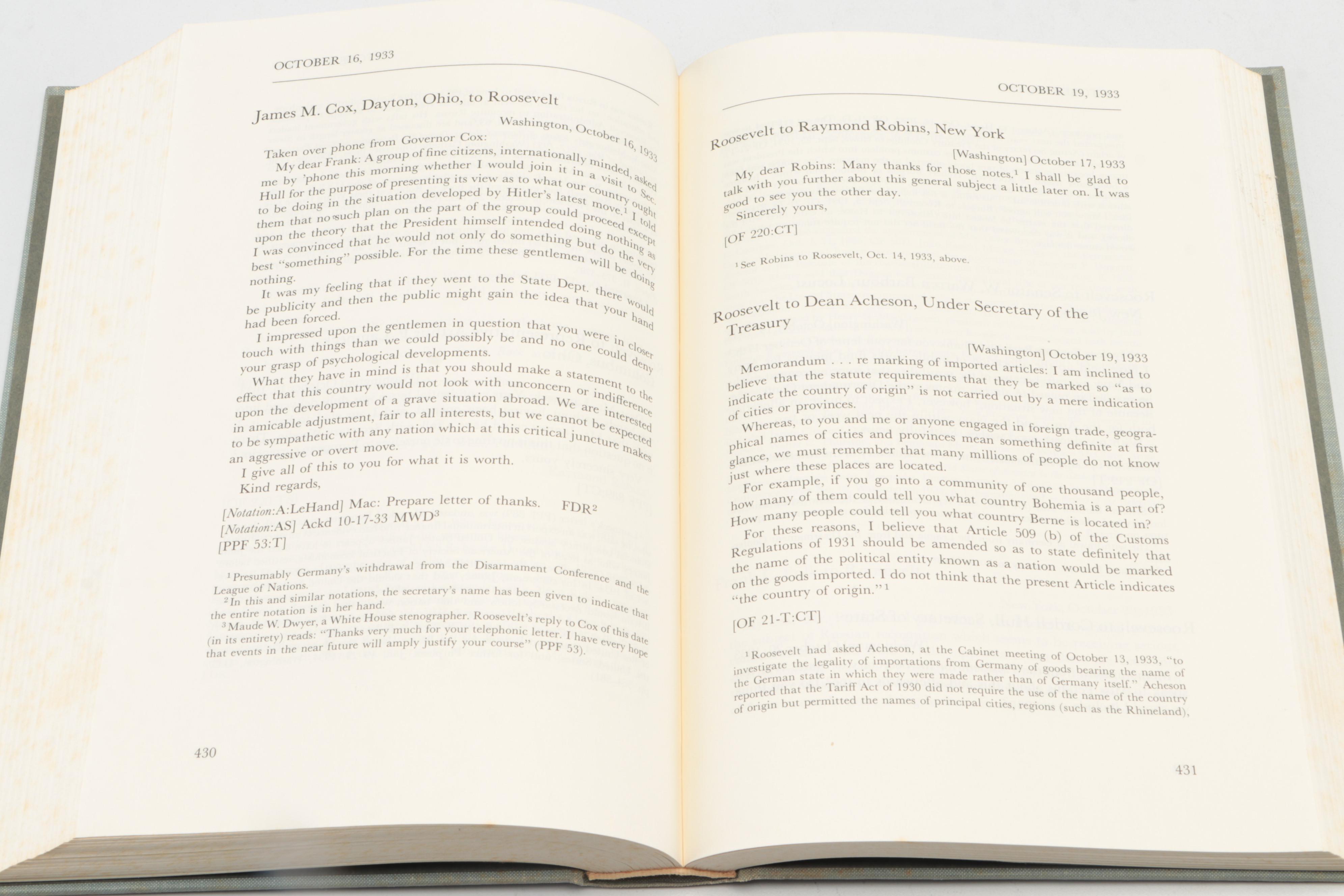 Franklin D. Roosevelt and Foreign Affairs Volumes I-III Edited by Edgar B. Nixon