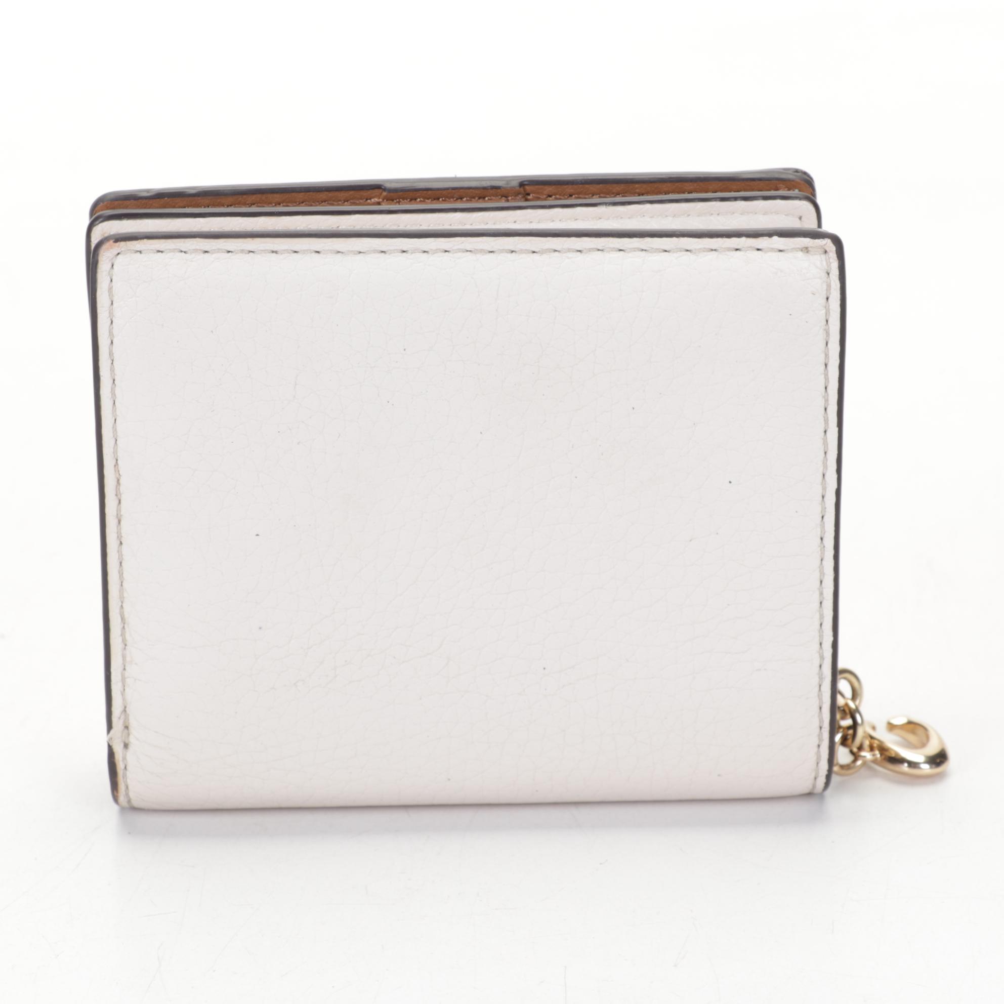 Large Coach Charlie Pouch in Patchwork Stripes, Black Gianna Booties, and Wallet