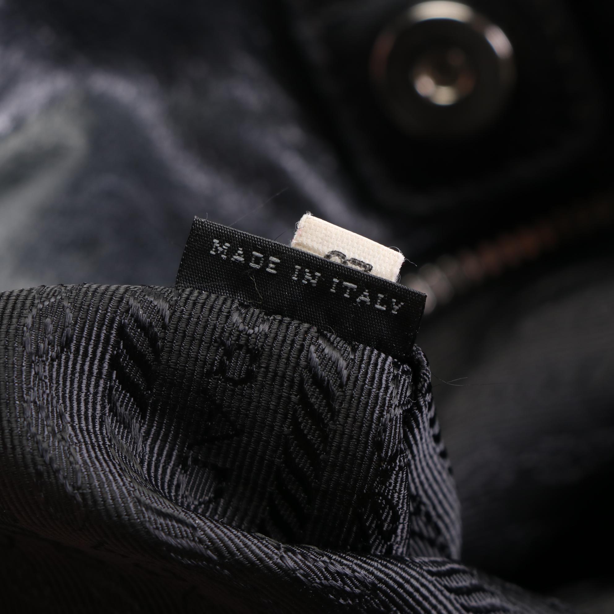 Prada Two-Way North-South Tote Bag in Black Leather