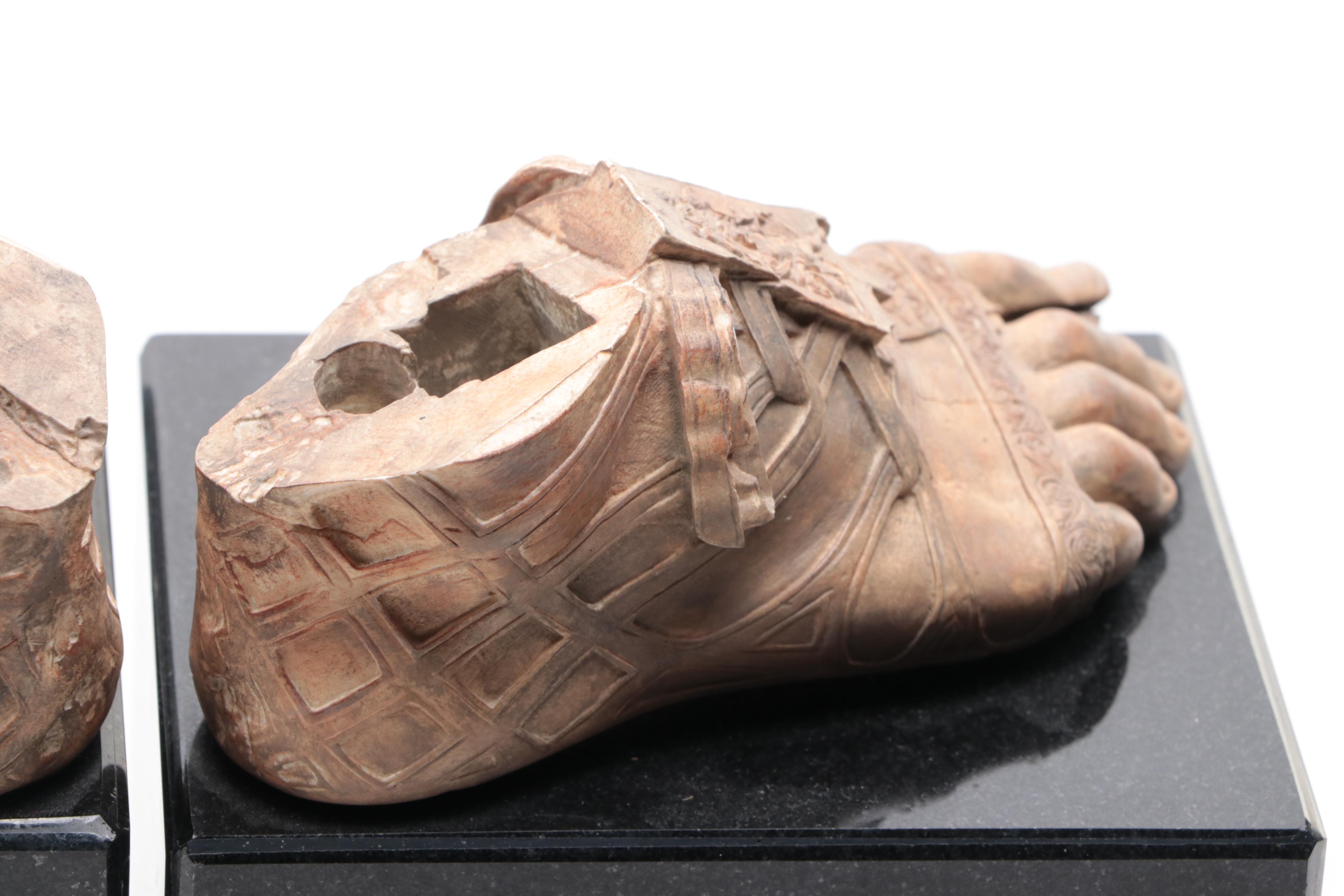 Metropolitan Museum of Art Roman "Ivory Sandaled Foot" Replica Granite Bookends