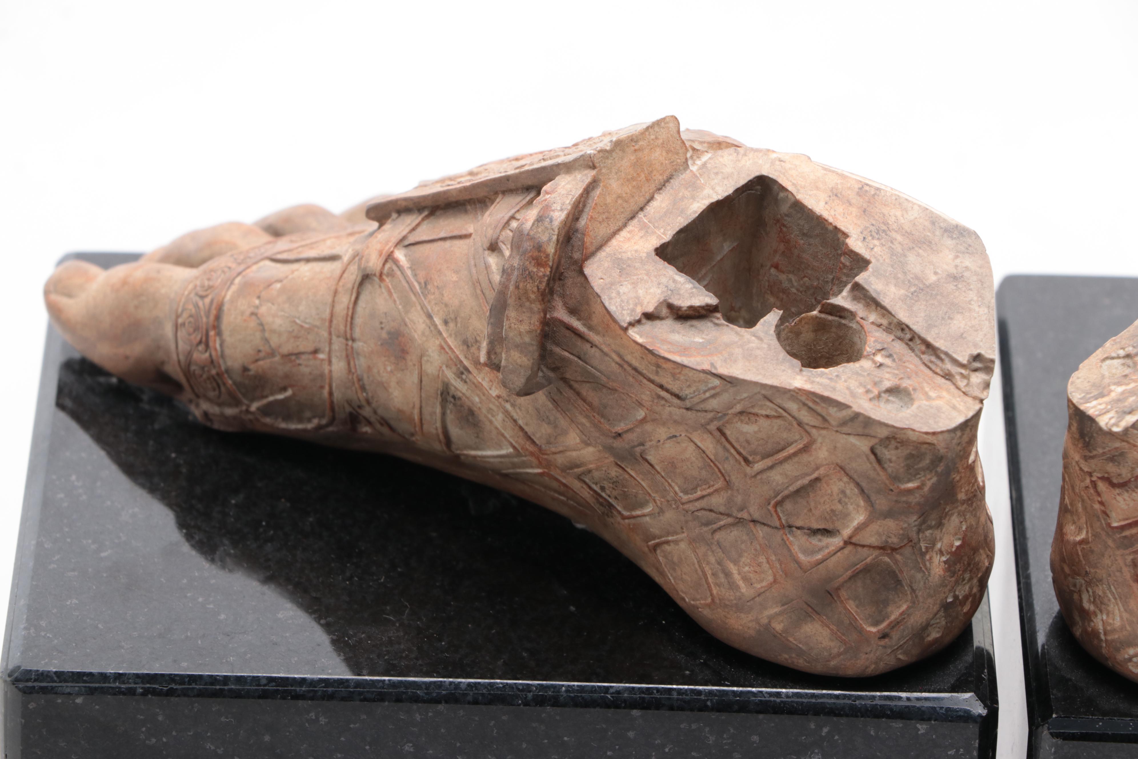 Metropolitan Museum of Art Roman "Ivory Sandaled Foot" Replica Granite Bookends