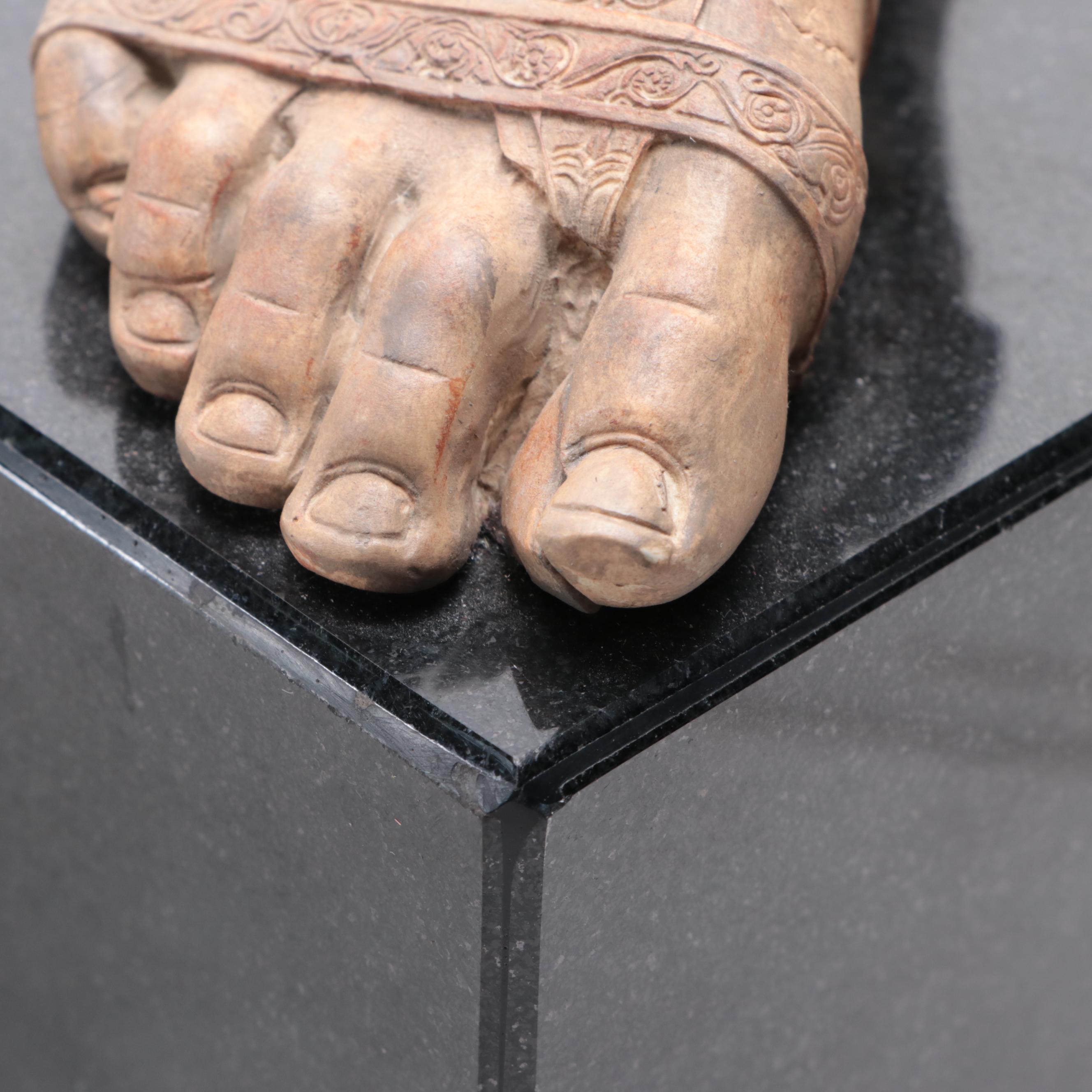 Metropolitan Museum of Art Roman "Ivory Sandaled Foot" Replica Granite Bookends