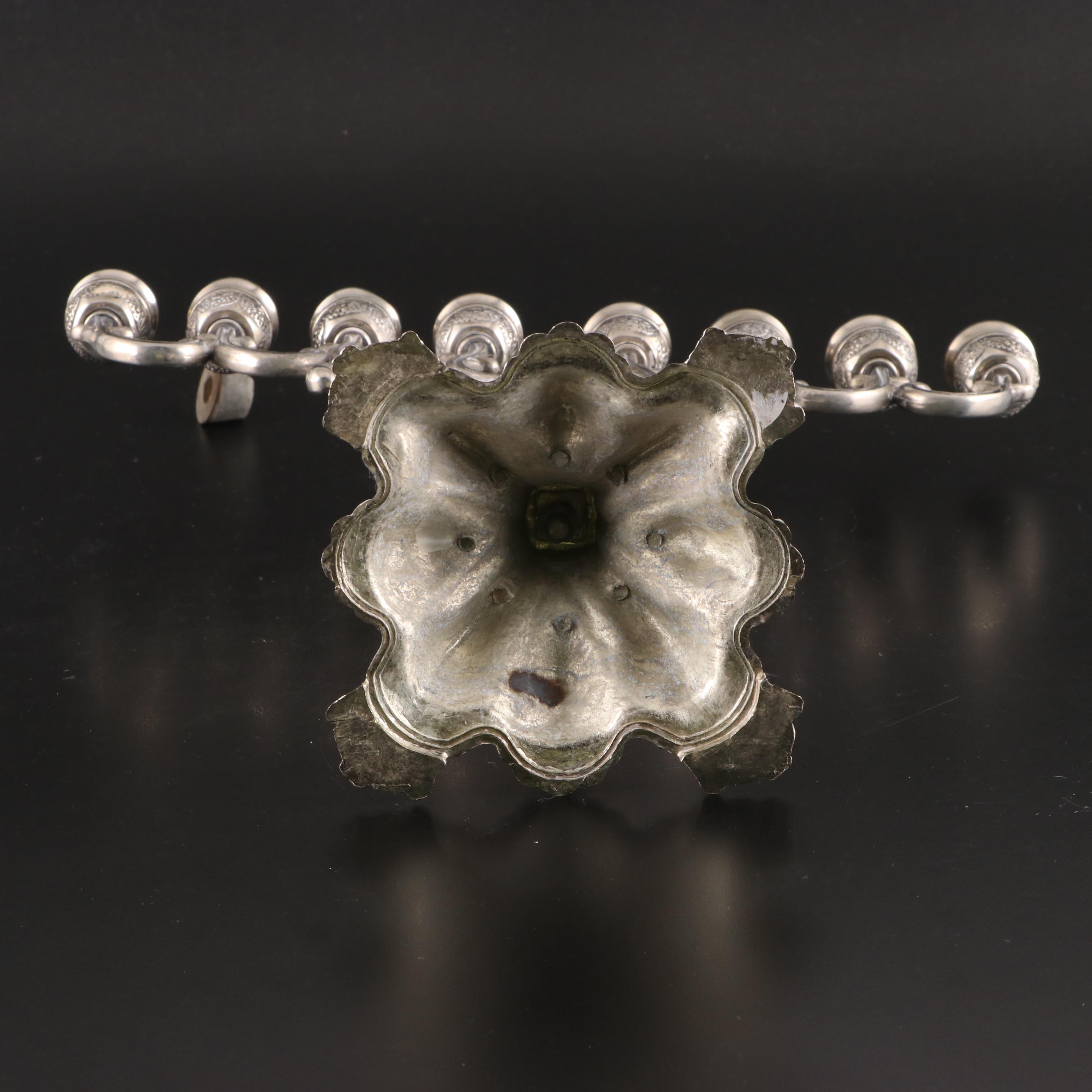 Silver Plated Menorah, Late 19th Century