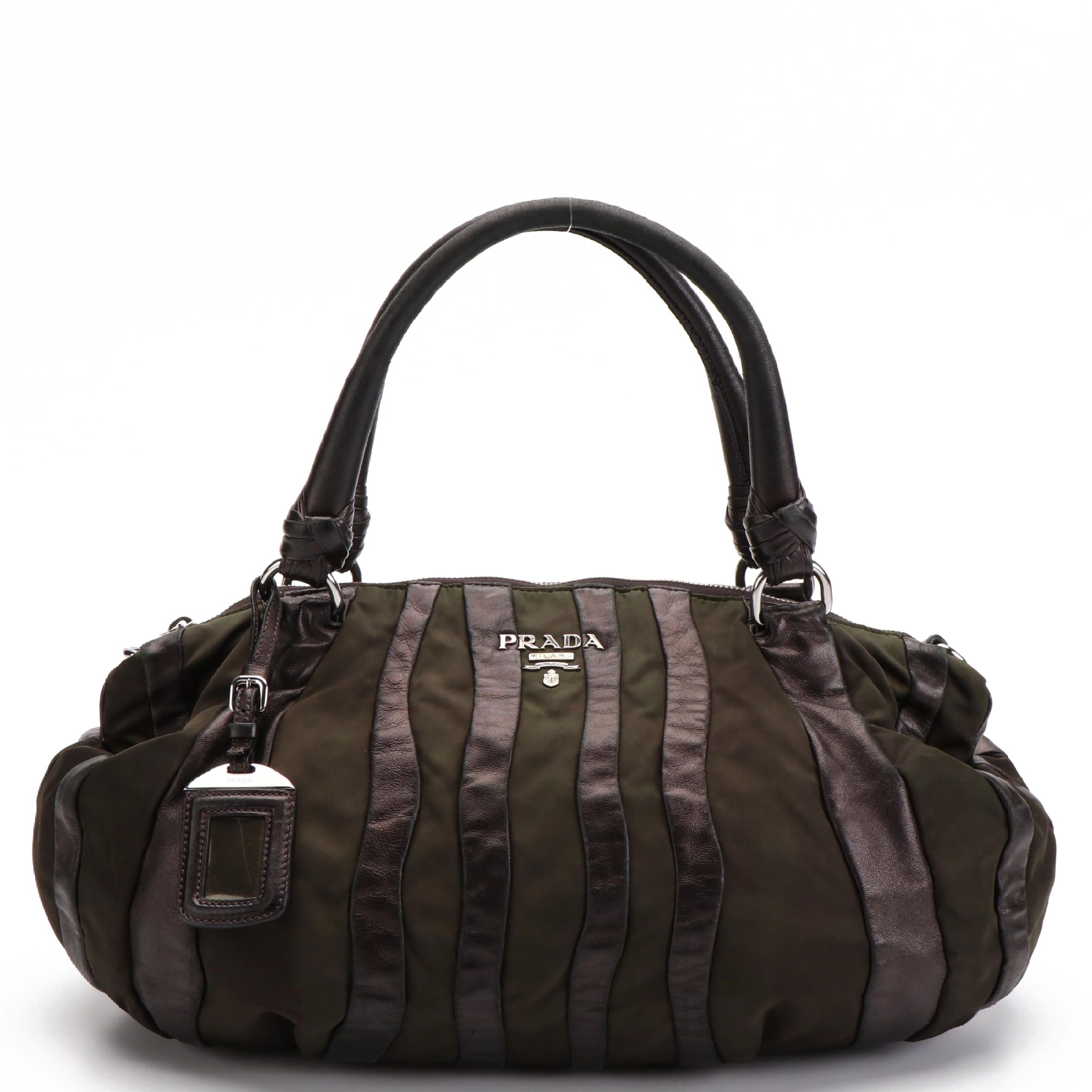 Prada Mordore Tote Bag in Tessuto and Nappa Leather