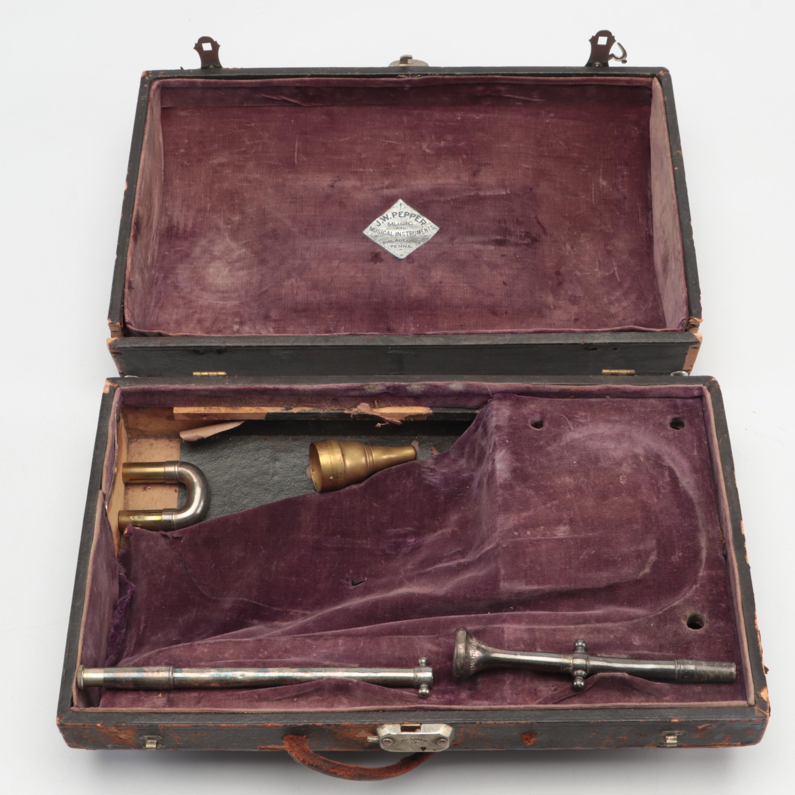 J.W. Pepper Bb Cornet, Late 19th/ Early 20th Century