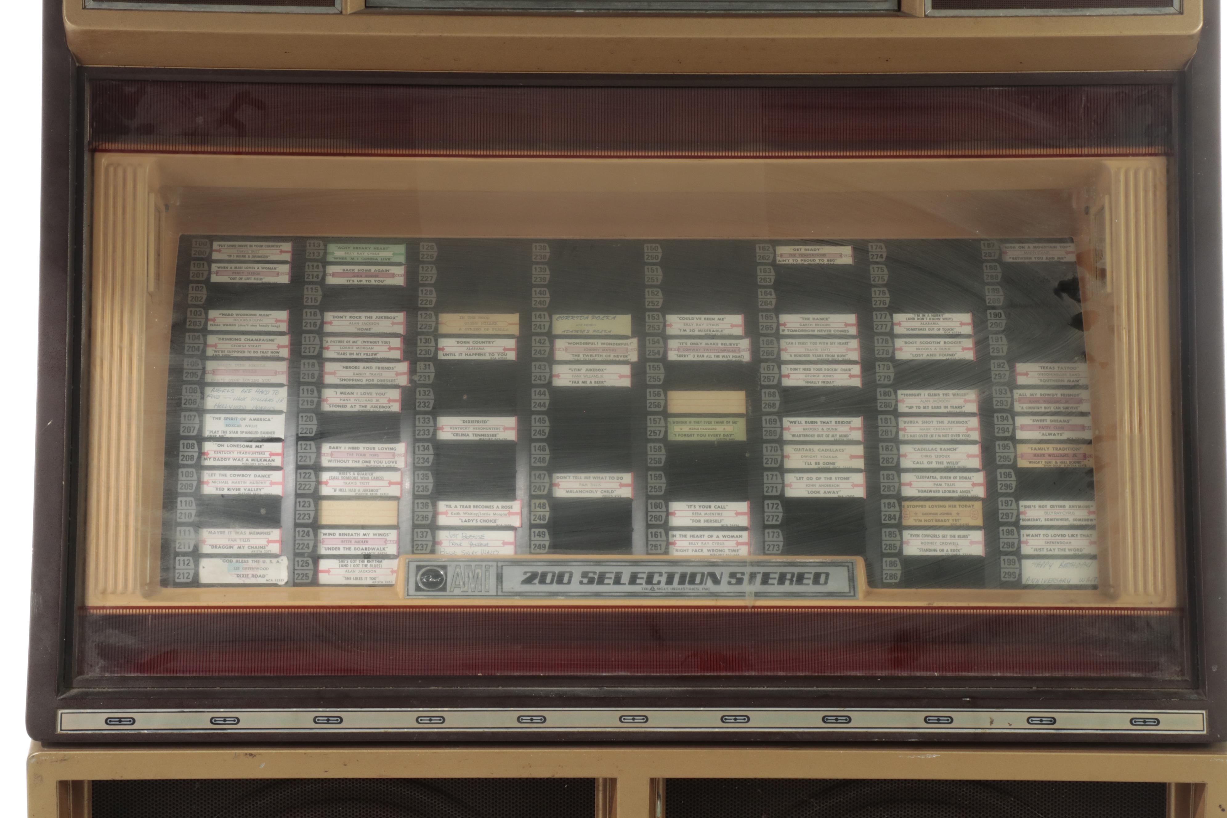 AMI 200 Selection Stereo Coin Operated Jukebox, Late 20th Century