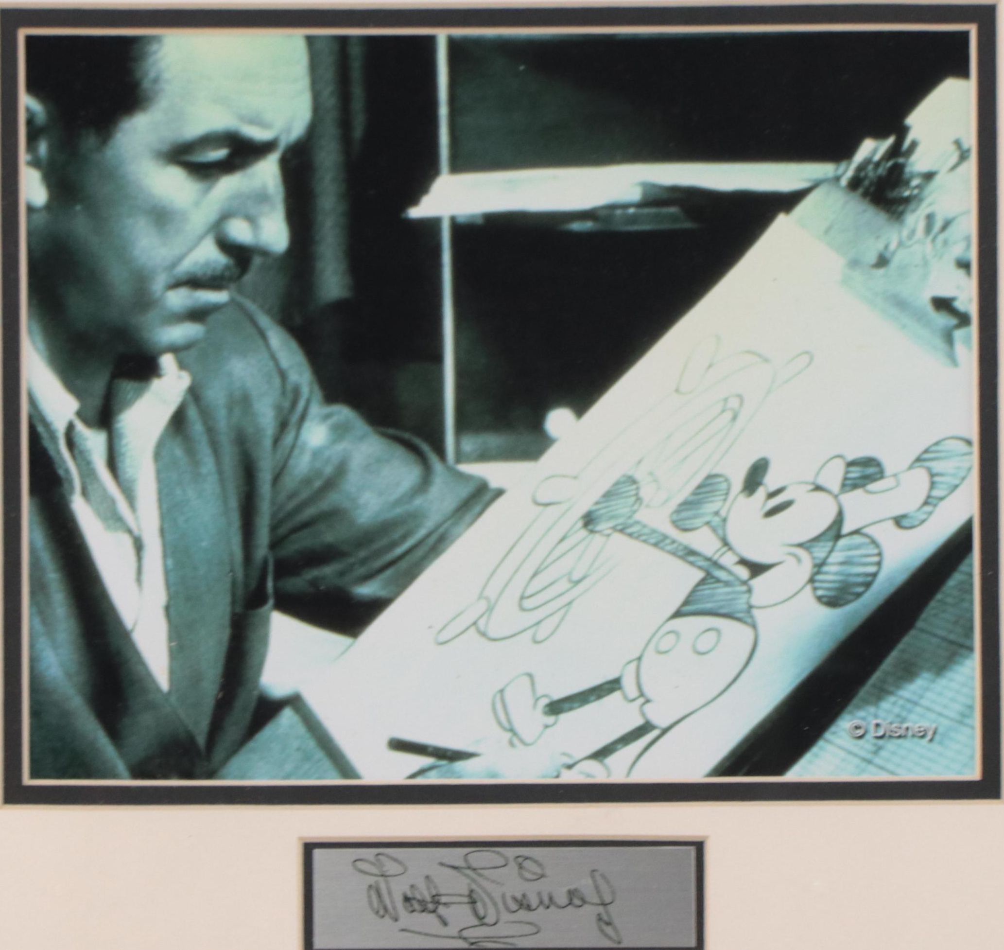 Photo Print of Walt Disney Sketching Steamboat Willie