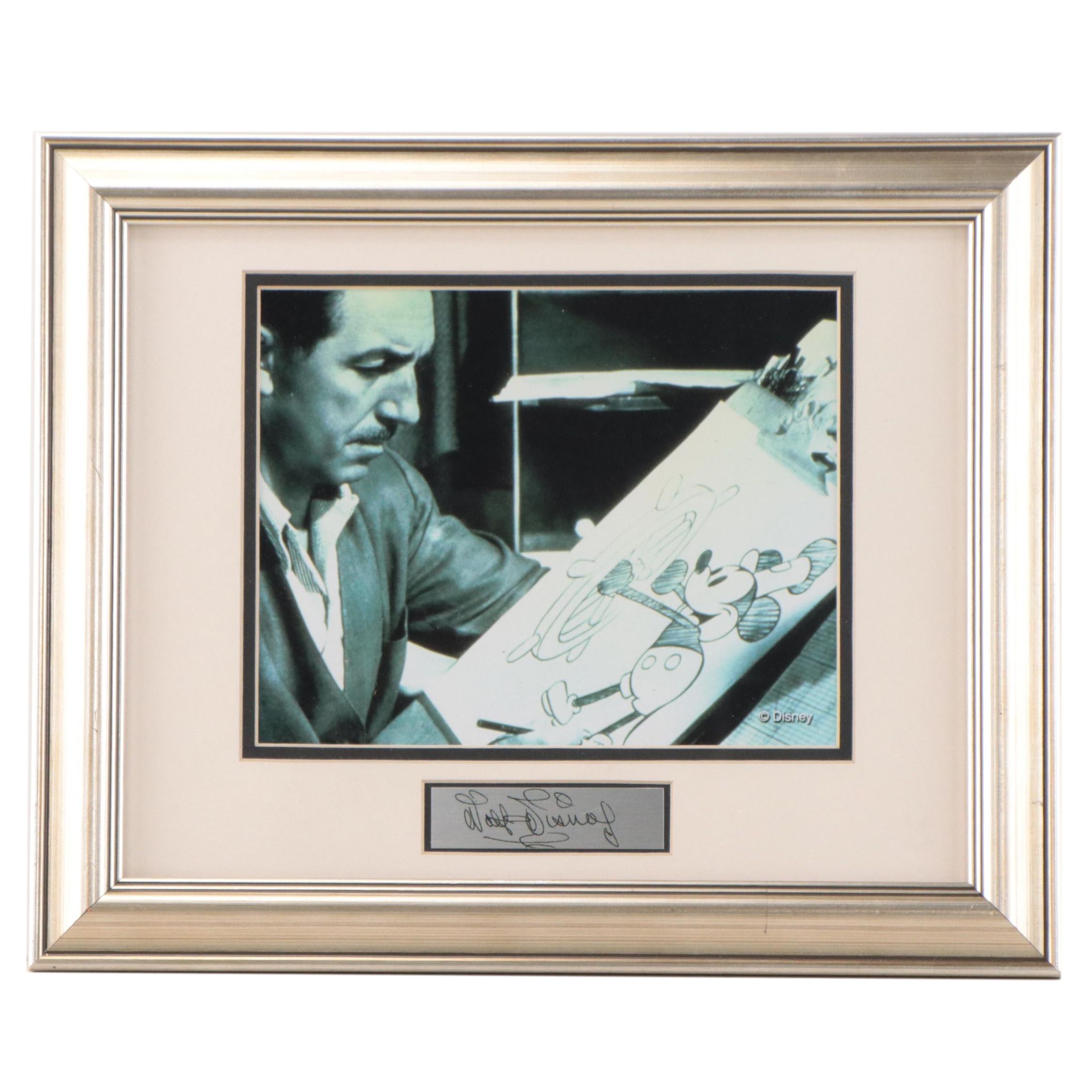 Photo Print of Walt Disney Sketching Steamboat Willie
