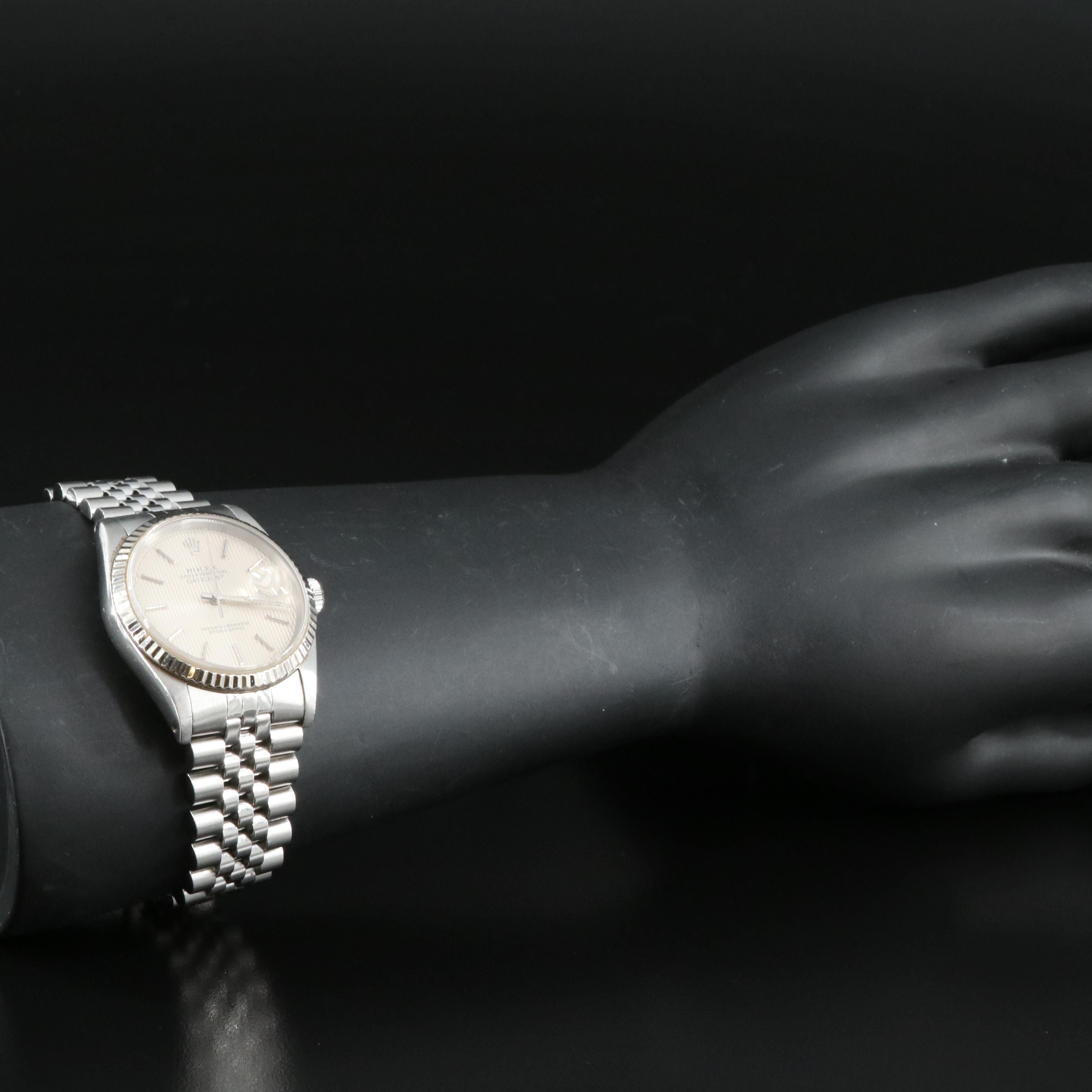 1990 Rolex Datejust Tapestry Dial Watch