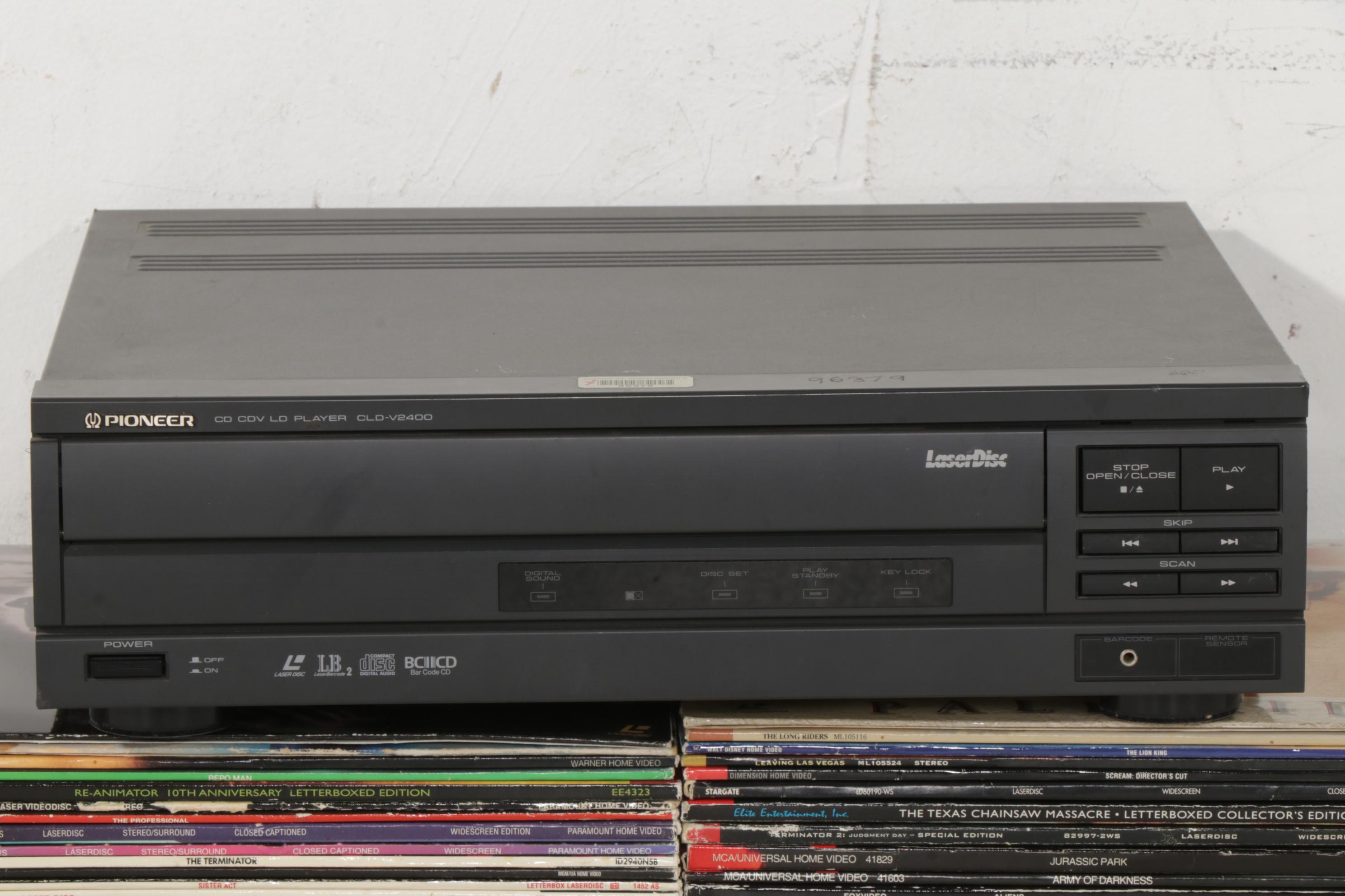 Pioneer CLD-V2400 LaserDisc Player with LaserDiscs