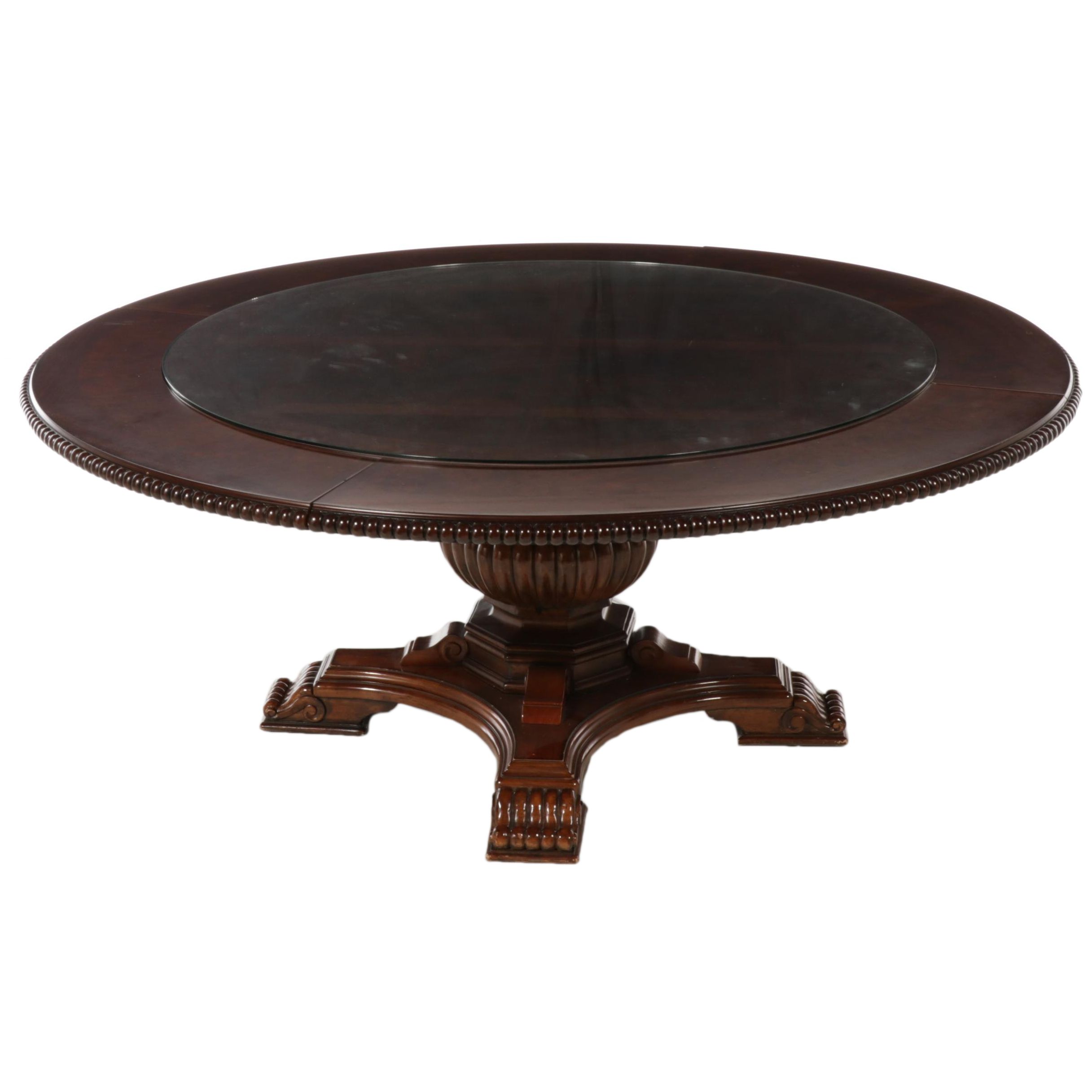 Universal Furniture "Villa Cortina" Hardwood Extending Pedestal Dining Table