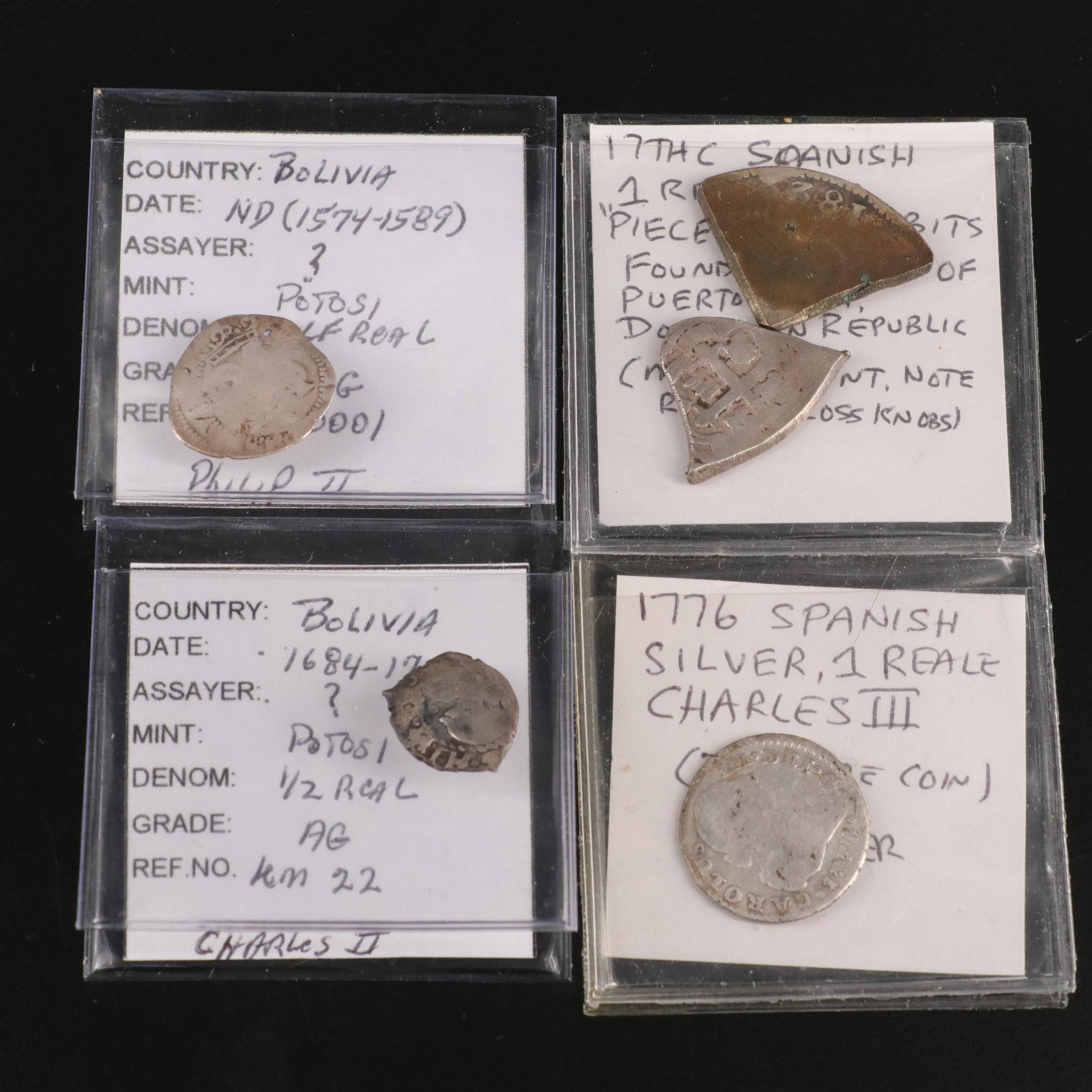 Group of Spanish Colonial Silver Coins