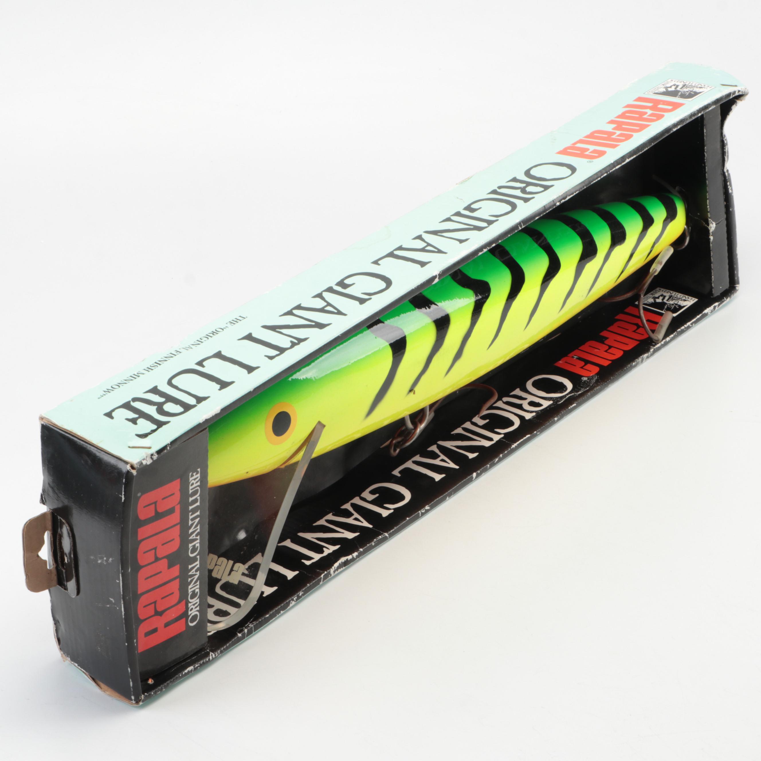 Rapala Orginal Giant Fishing Lure and Budweiser Stein Novelty Light