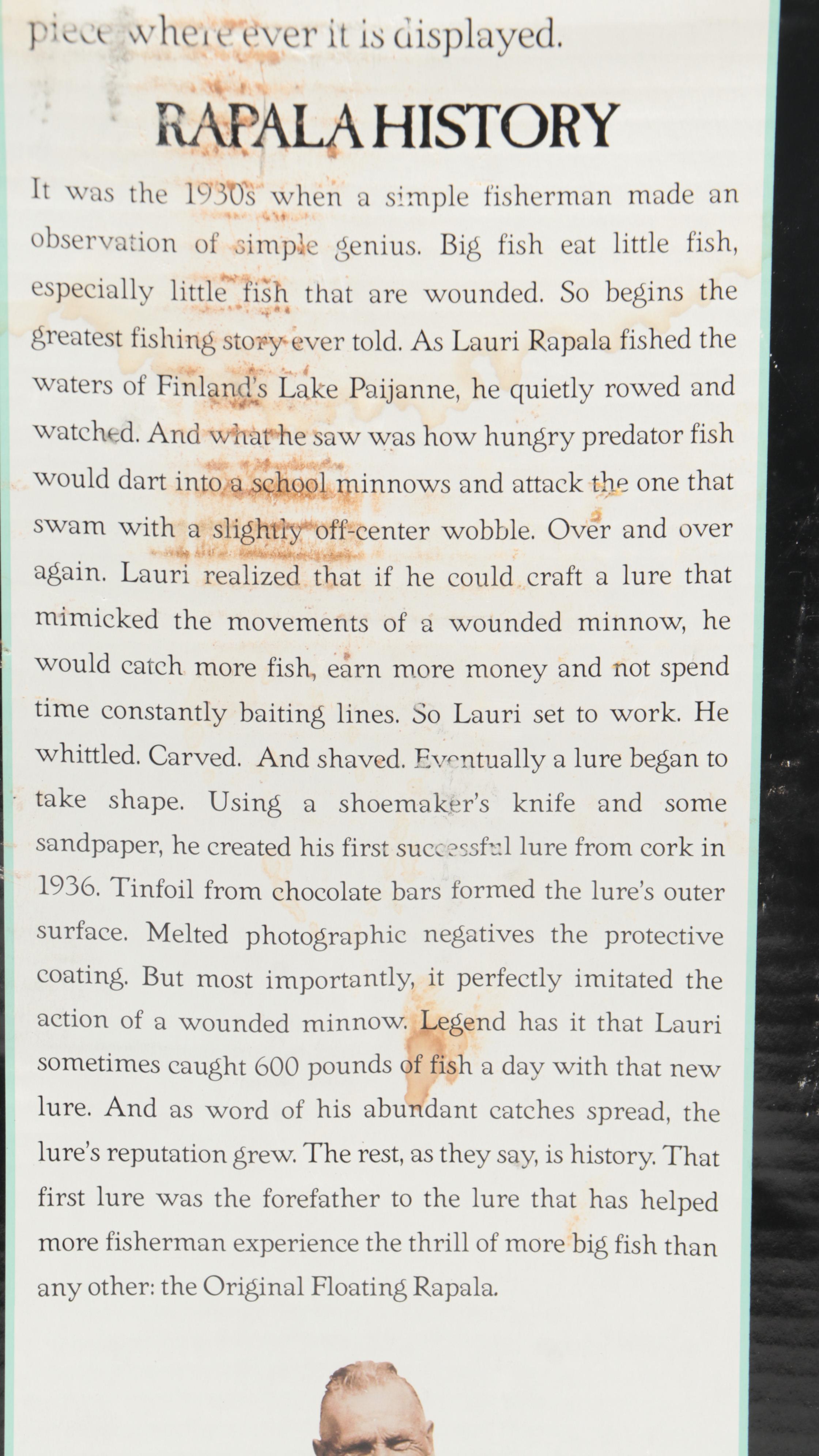 Rapala Orginal Giant Fishing Lure and Budweiser Stein Novelty Light