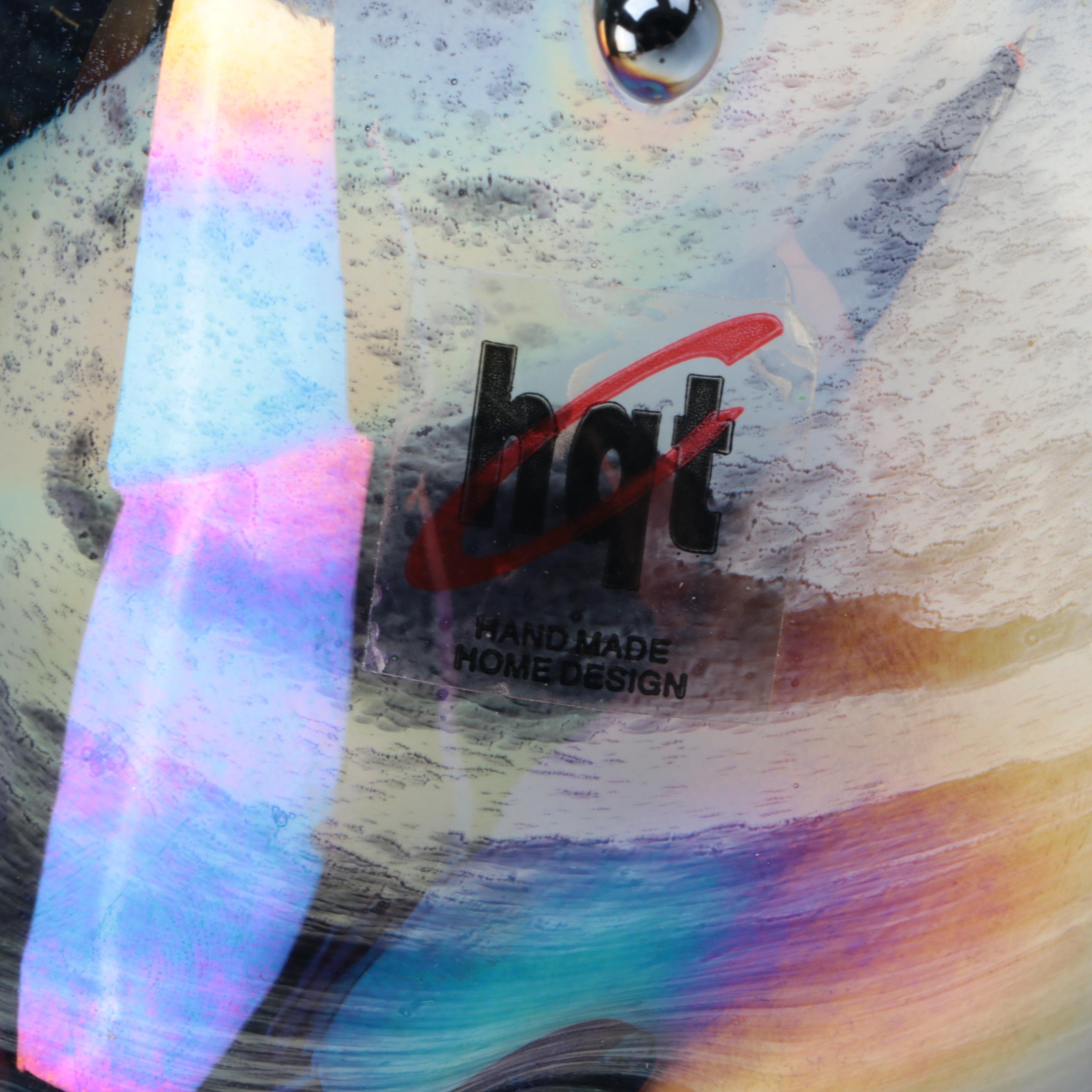 HQT Glass Bird with Other Art Glass Turtle and Flower Figurines