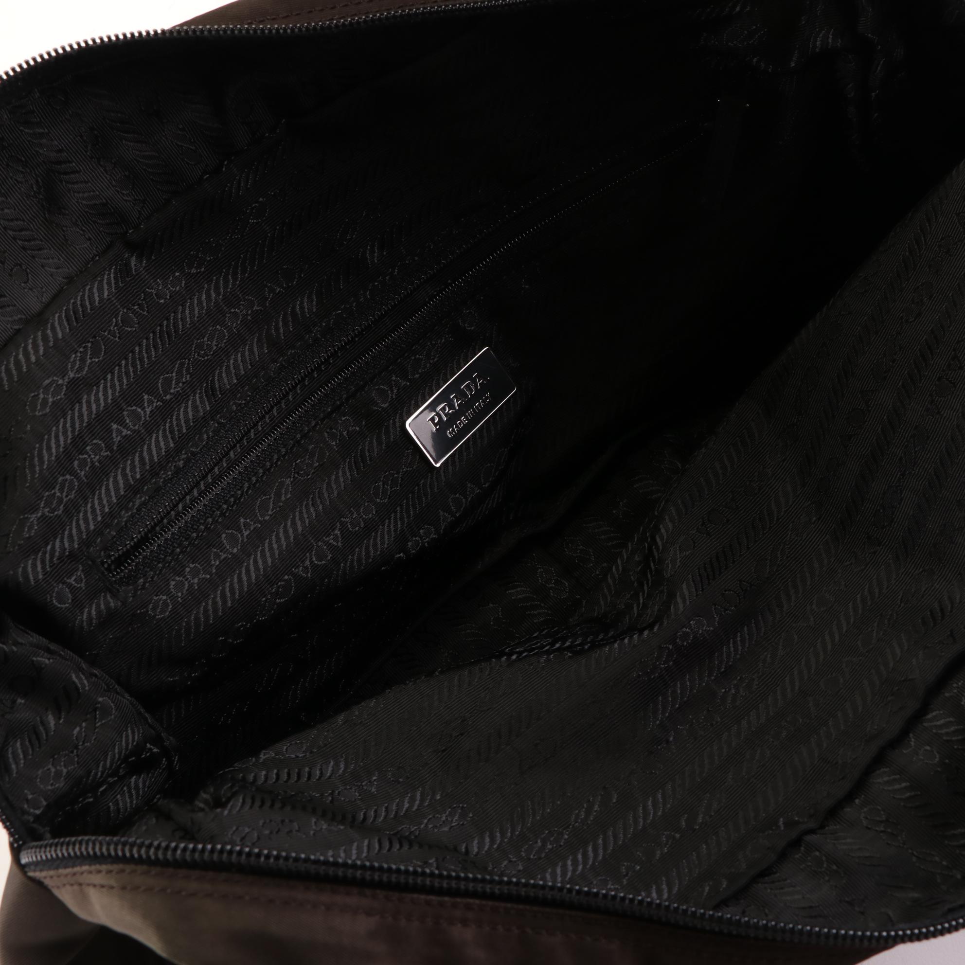 Prada Tessuto Nylon Handbag with Leather Trim