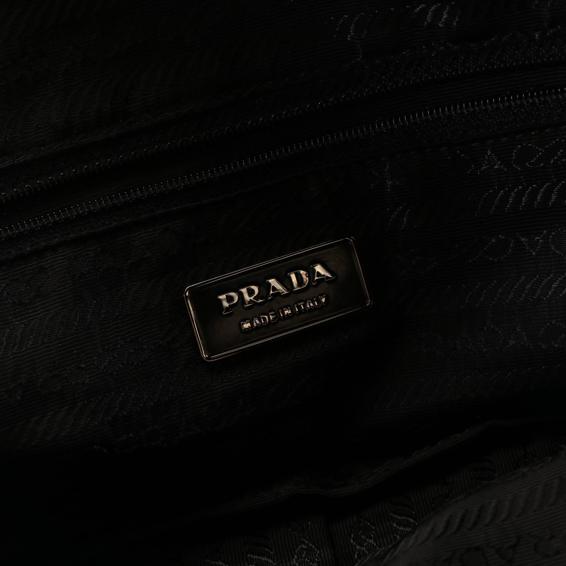 Prada Tessuto Nylon Handbag with Leather Trim